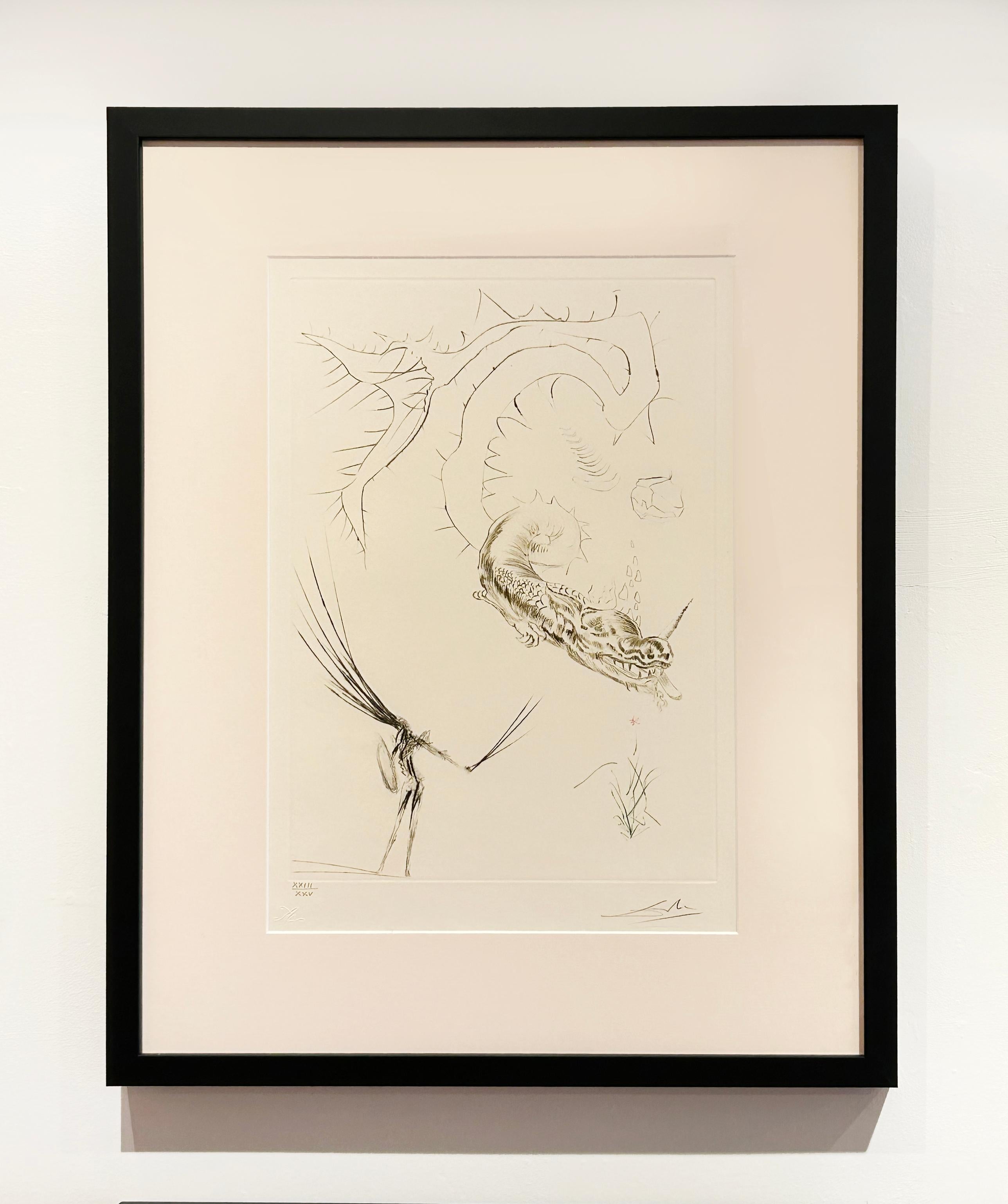 Tristano e il drago - Print Surrealismo di Salvador Dalí