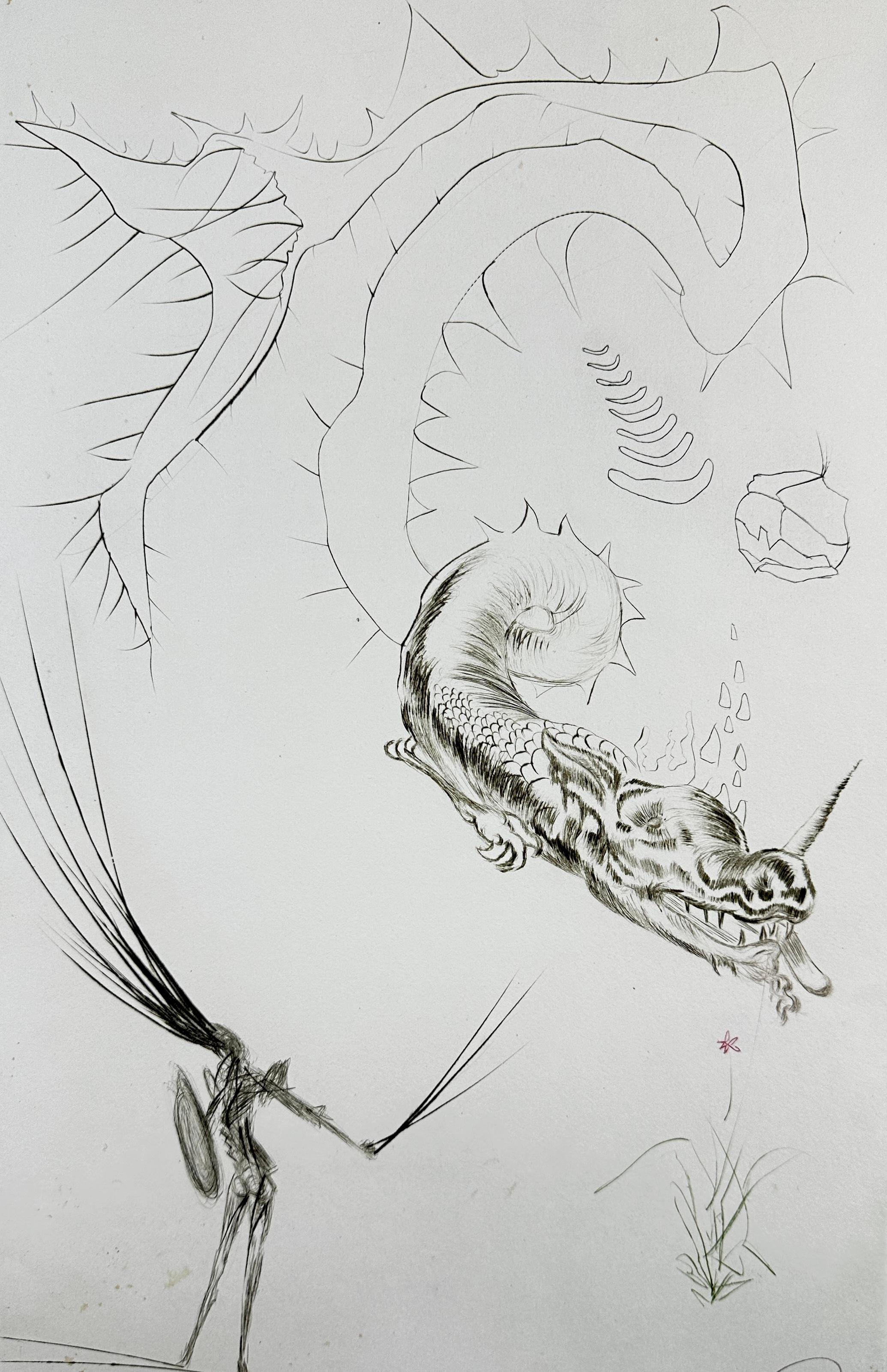 Tristan et Iseult Tristan and The Dragon - Print by Salvador Dalí