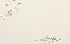 Tristan le Fou (Tristan the Mad) - Etching and Drypoint by S. Dalì - 1969