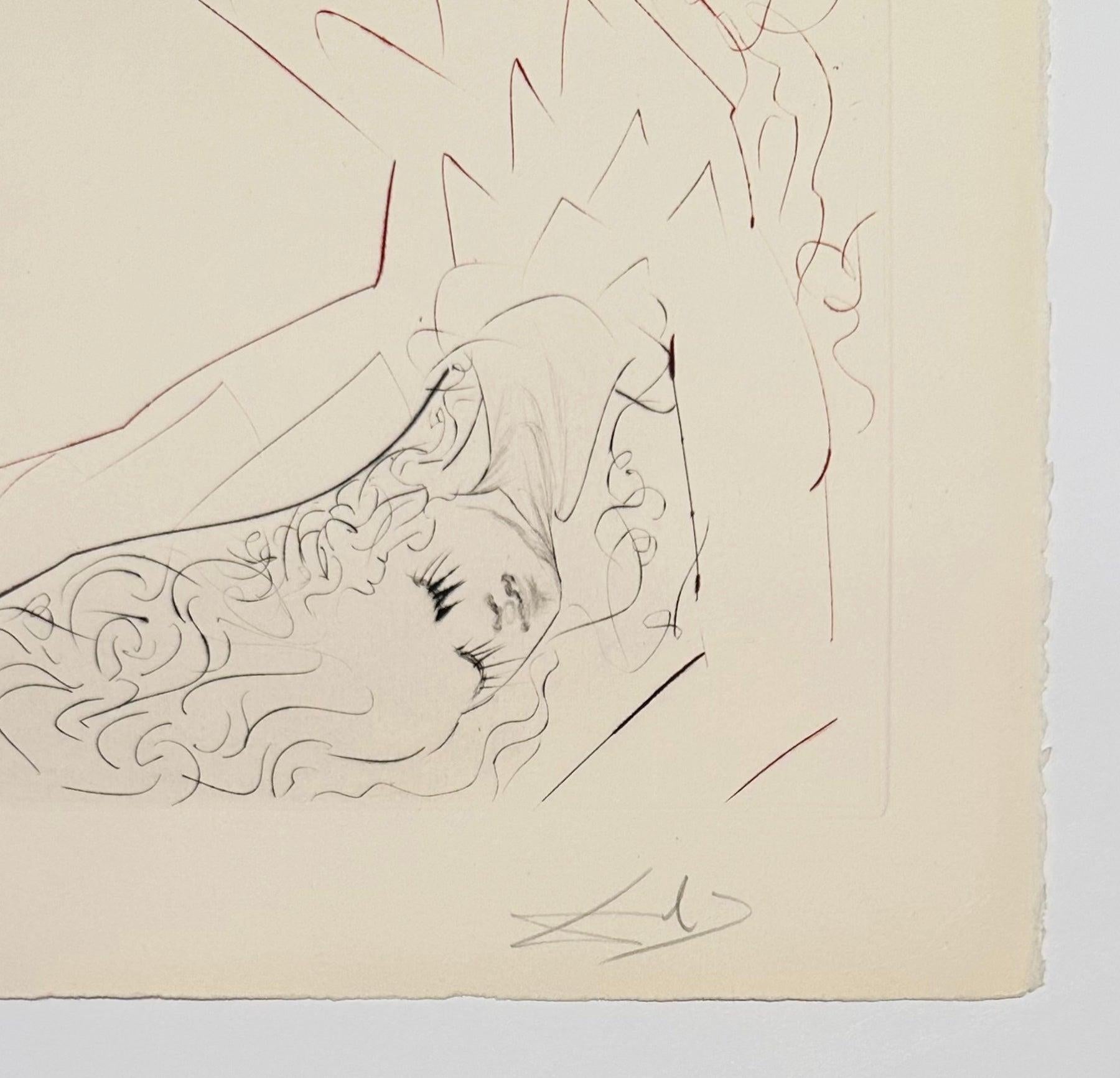 Tristano ferito, da Tristano e Iseulta - Print Surrealismo di Salvador Dalí