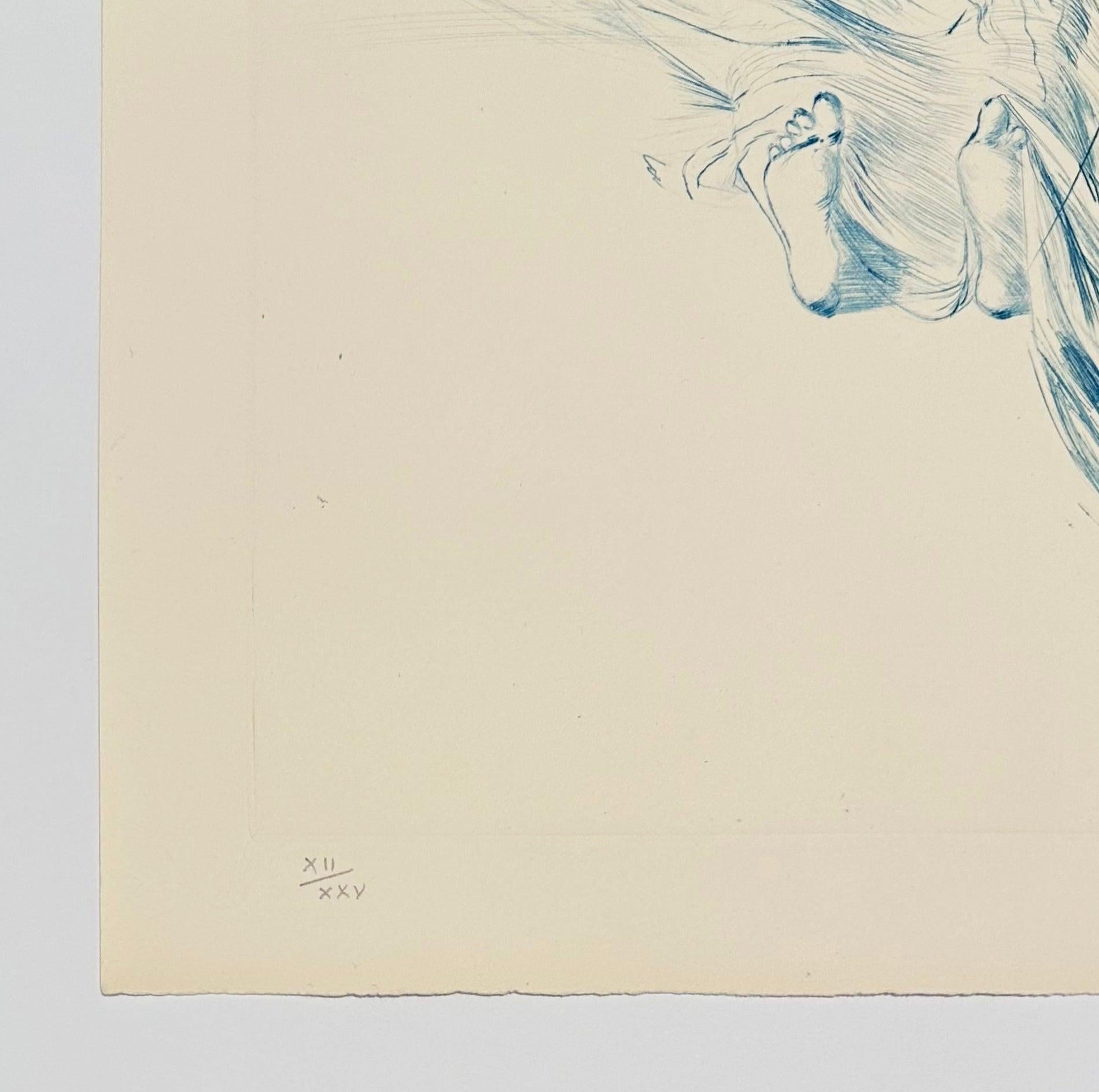Tristan's Testament, from Tristan and Iseult - Beige Abstract Print by Salvador Dalí