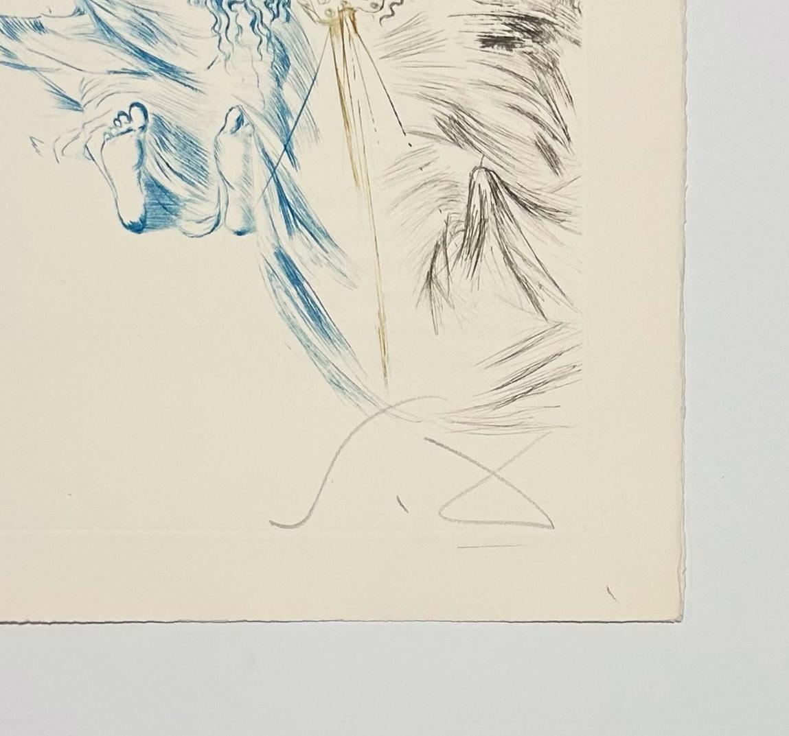 Tristan's Testament, from Tristan and Iseult - Beige Figurative Print by Salvador Dalí
