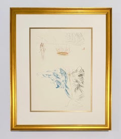 Salvador Dali, Tristan and Iseult Color Engraving, Signed, 1970, Framed