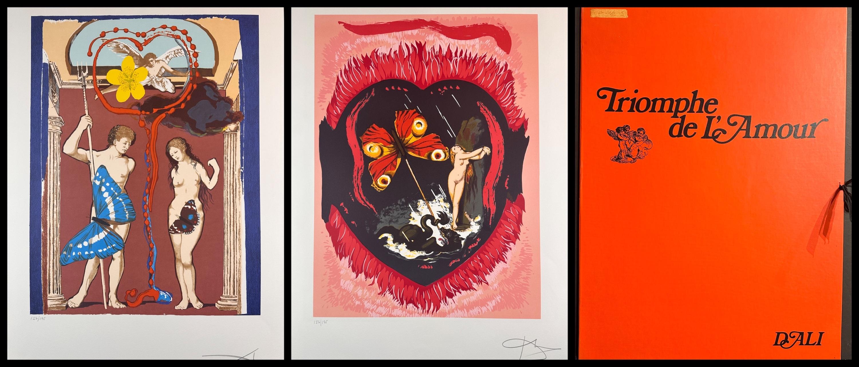 Salvador Dalí Figurative Print - Triumph of Love 2 Piece Suite With Original Portfolio Case