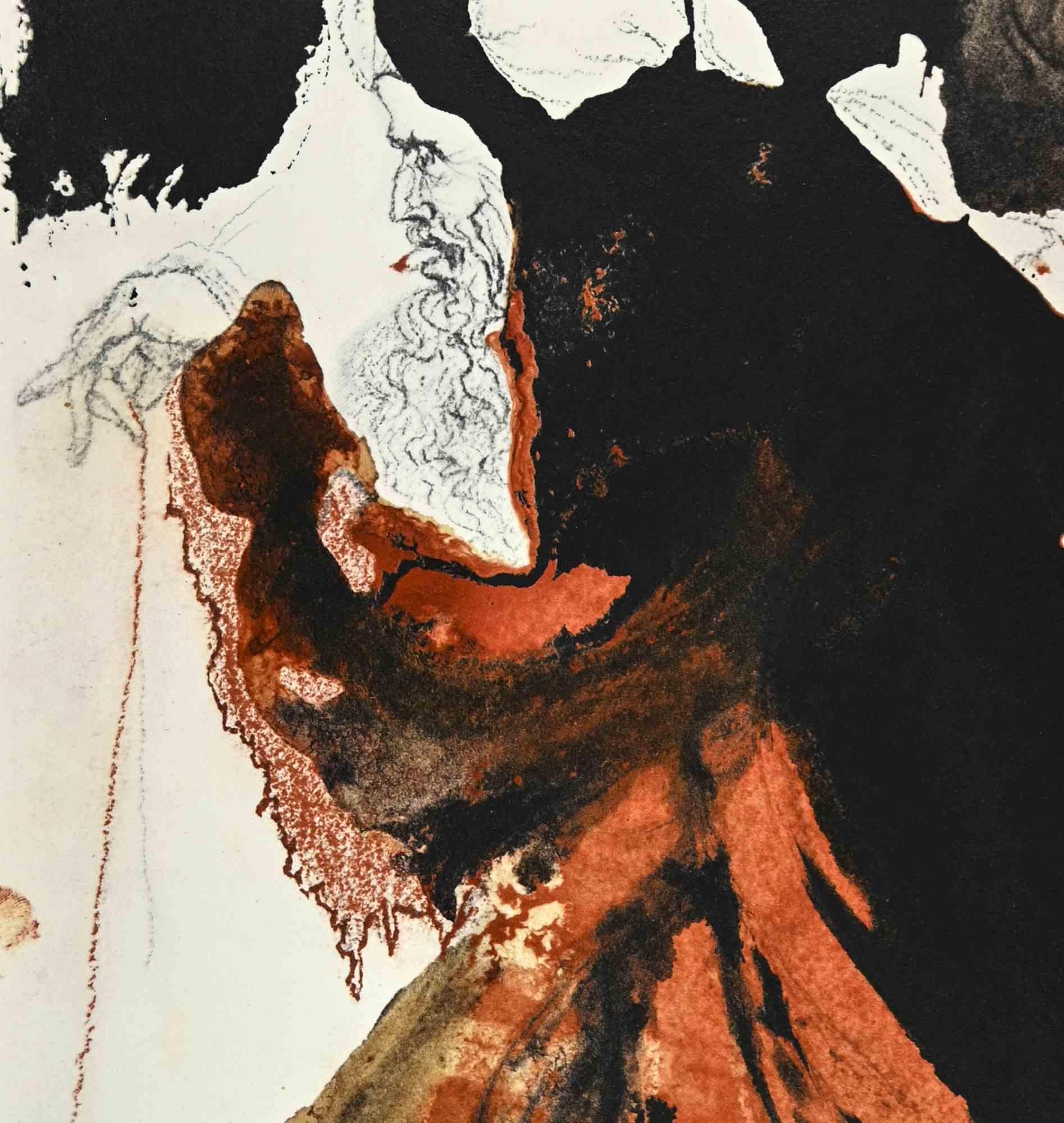 Trulla Caementarii in Manu Domini - Litografia - 1964 - Print di Salvador Dalí