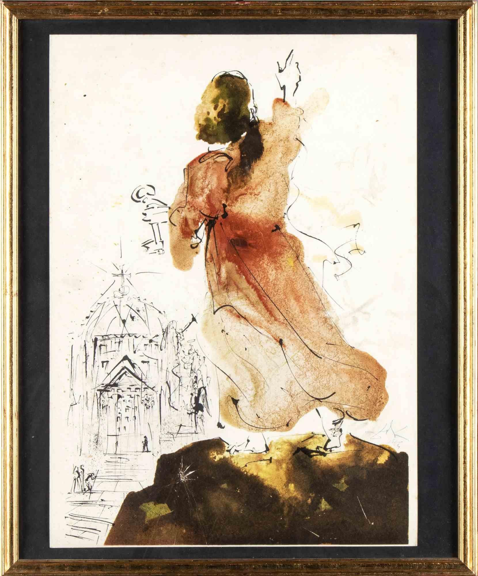 Salvador Dalí Figurative Print - Tu es Petrus - Lithograph  - 1964