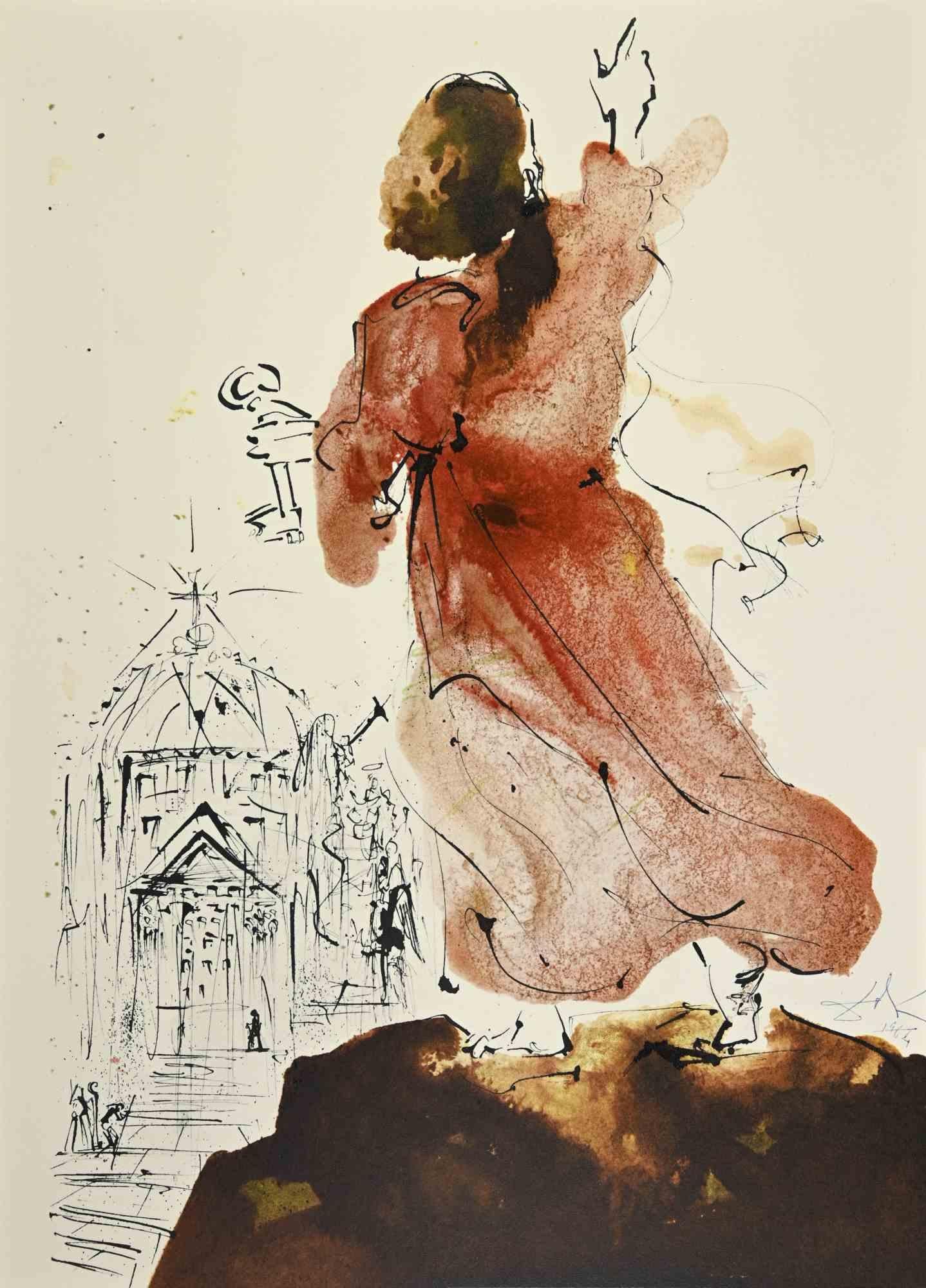Salvador Dalí Figurative Print - Tu es Petrus - Lithograph - 1964