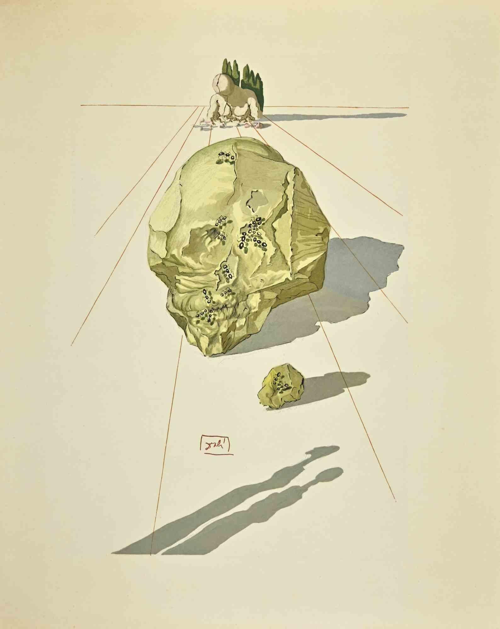 Salvador Dalí Print – Ugolino – Holzschnitt-Druck – 1963