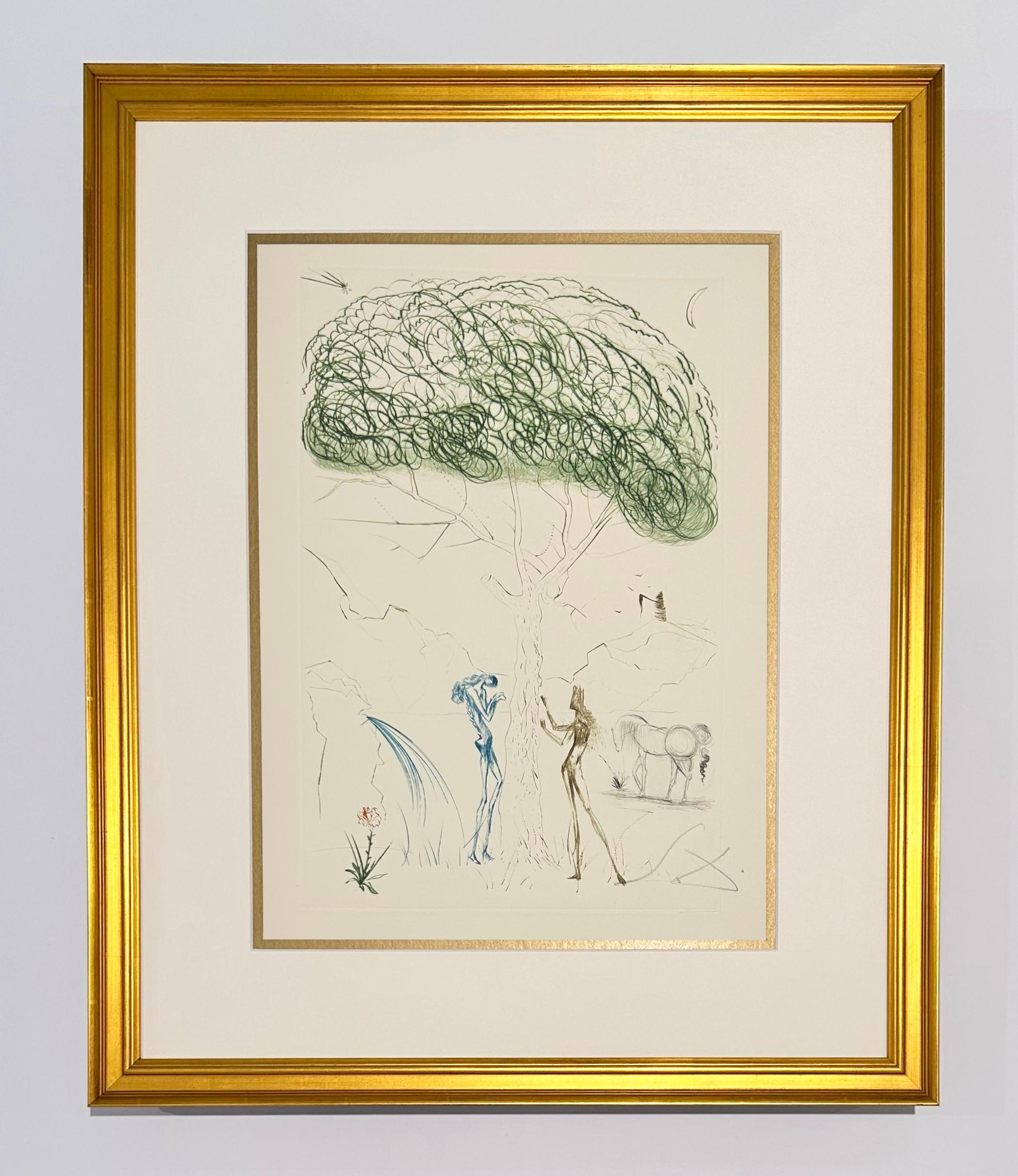Under the Parasol Pine, from Tristan and Iseult – Print von Salvador Dalí