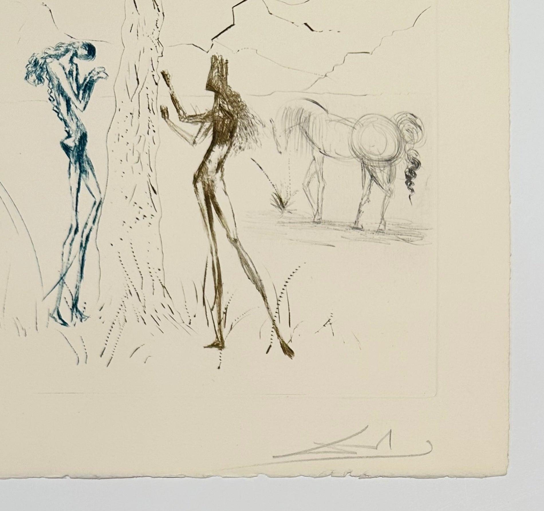 Under the Parasol Pine, from Tristan and Iseult - Surrealist Print by Salvador Dalí