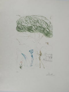 Under The Parasol Pine – Original-Radierung, handsigniert (Gegenstand #70-10 I)