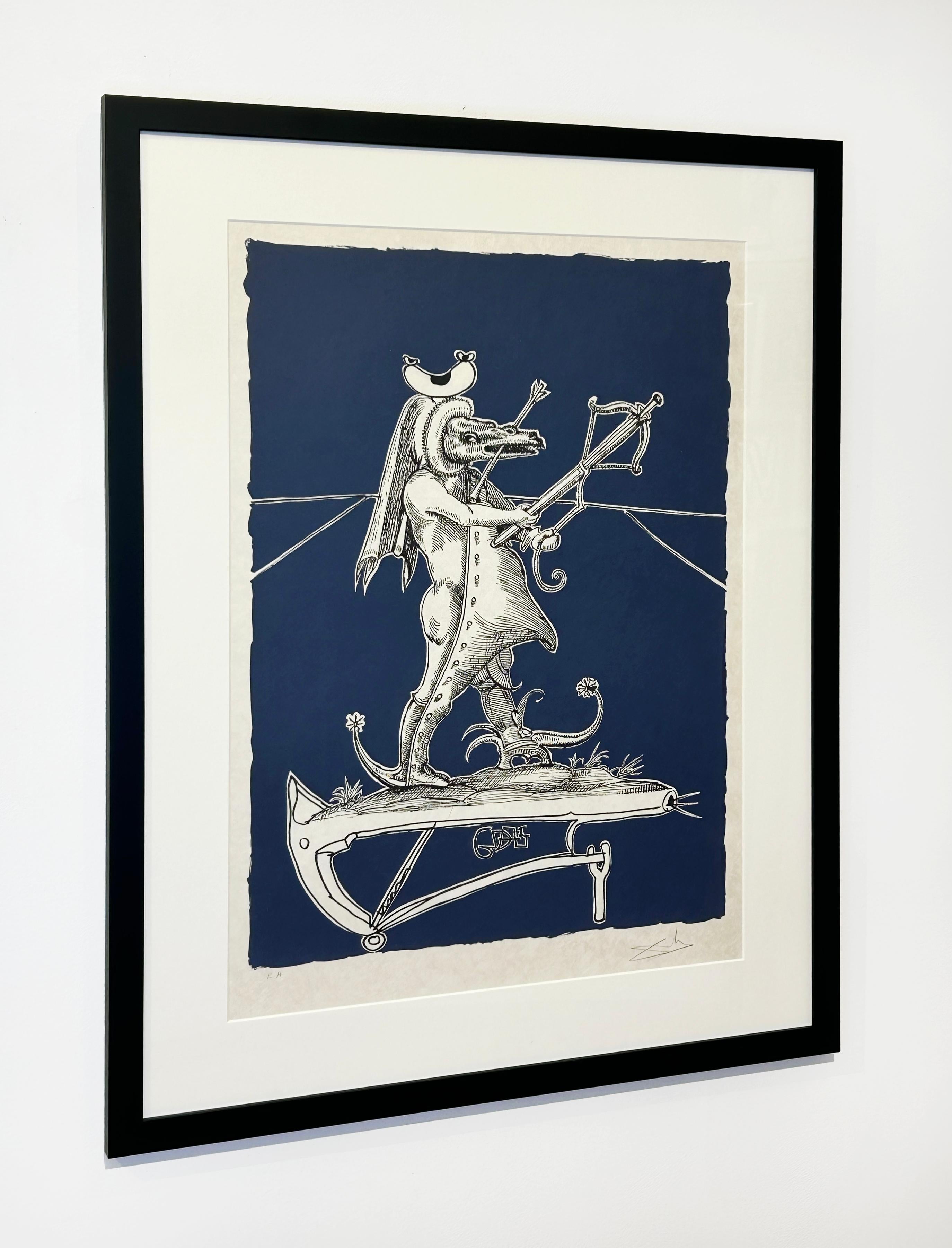 Artist:  Dali, Salvador
Title:  Untitled 23 (Les Songes)
Series:  Les Songes Drolatiques de Pantagruel
Date:  1973
Medium:  Lithograph with color backgrounds
Unframed Dimensions:  25.59