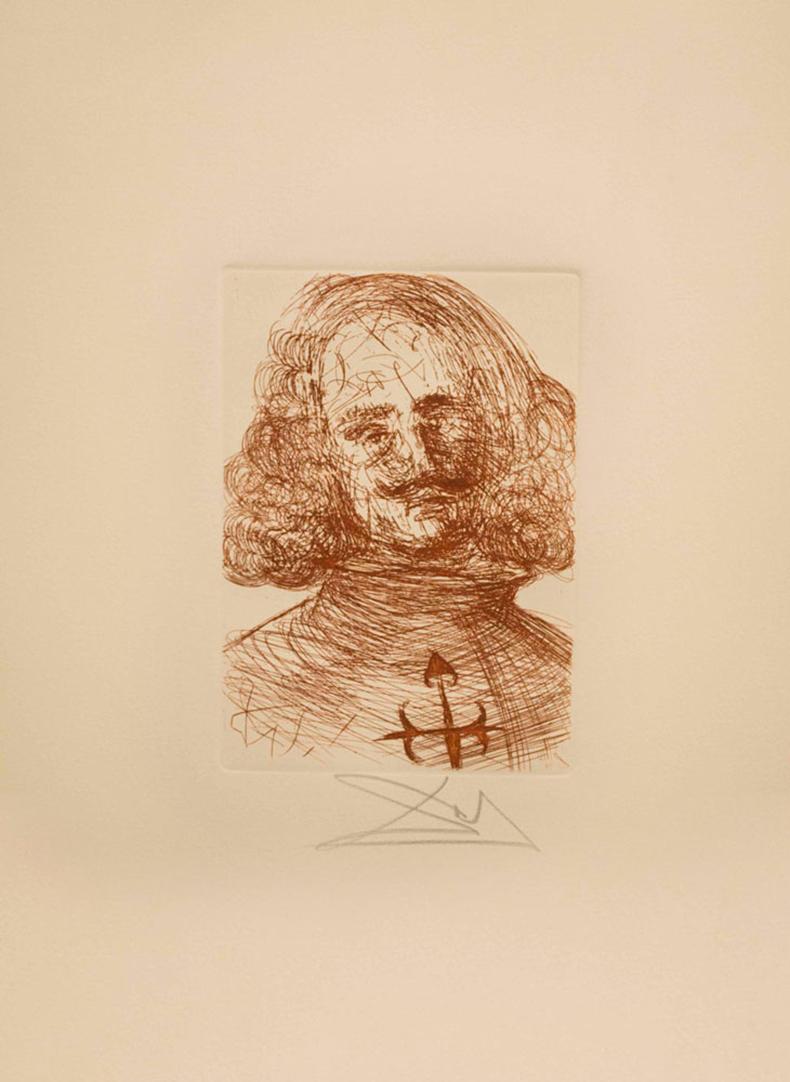 Velazquez from Dali's Five Spanish Immortals - Print by Salvador Dalí