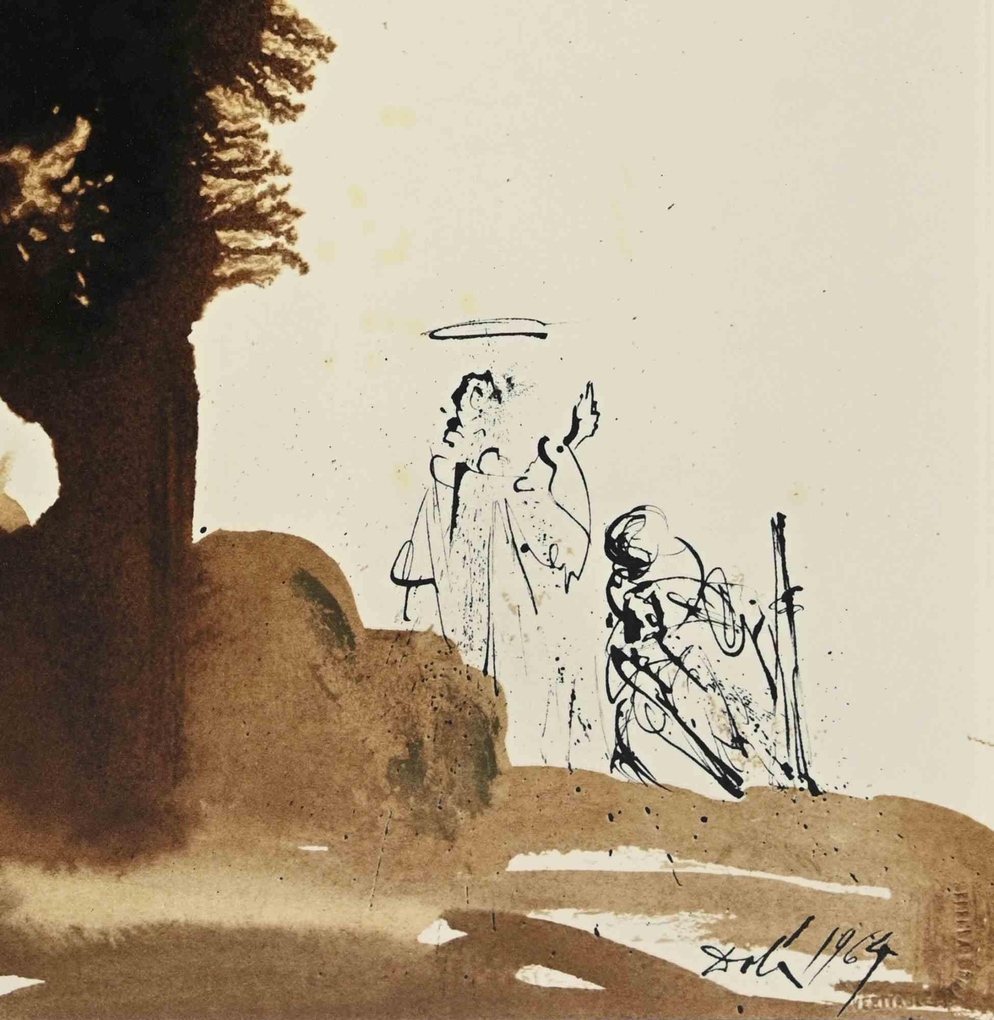 Veni, Domine Jesu - Lithographie - 1964 - Print de Salvador Dalí