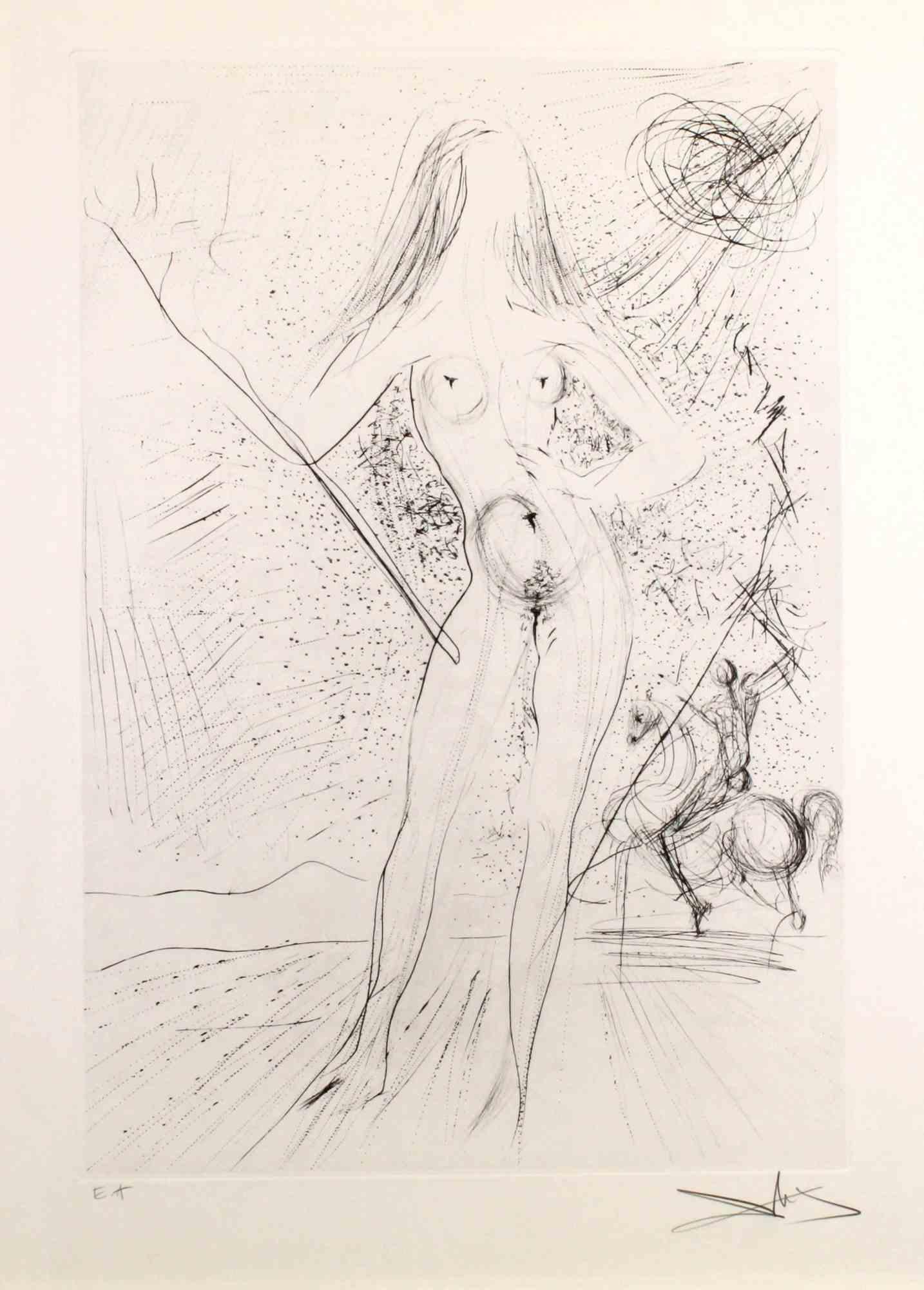 Salvador Dalí Figurative Print - Venus de la Constellaciones con Picador - Attr. to S.Dalì - 1975