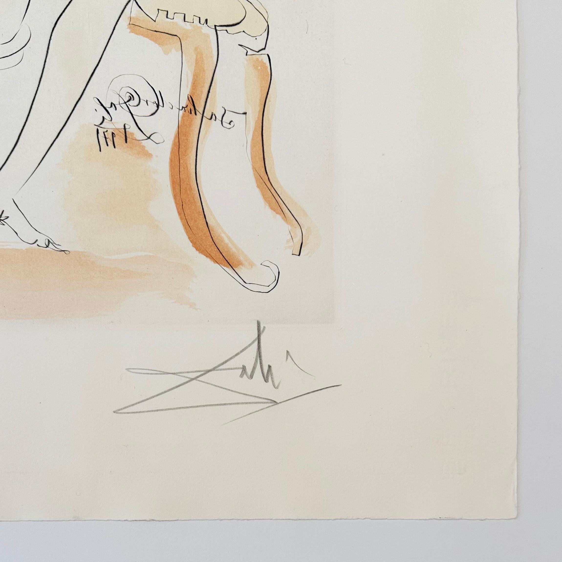 Venus, Mars and Cupid - Surrealist Print by Salvador Dalí