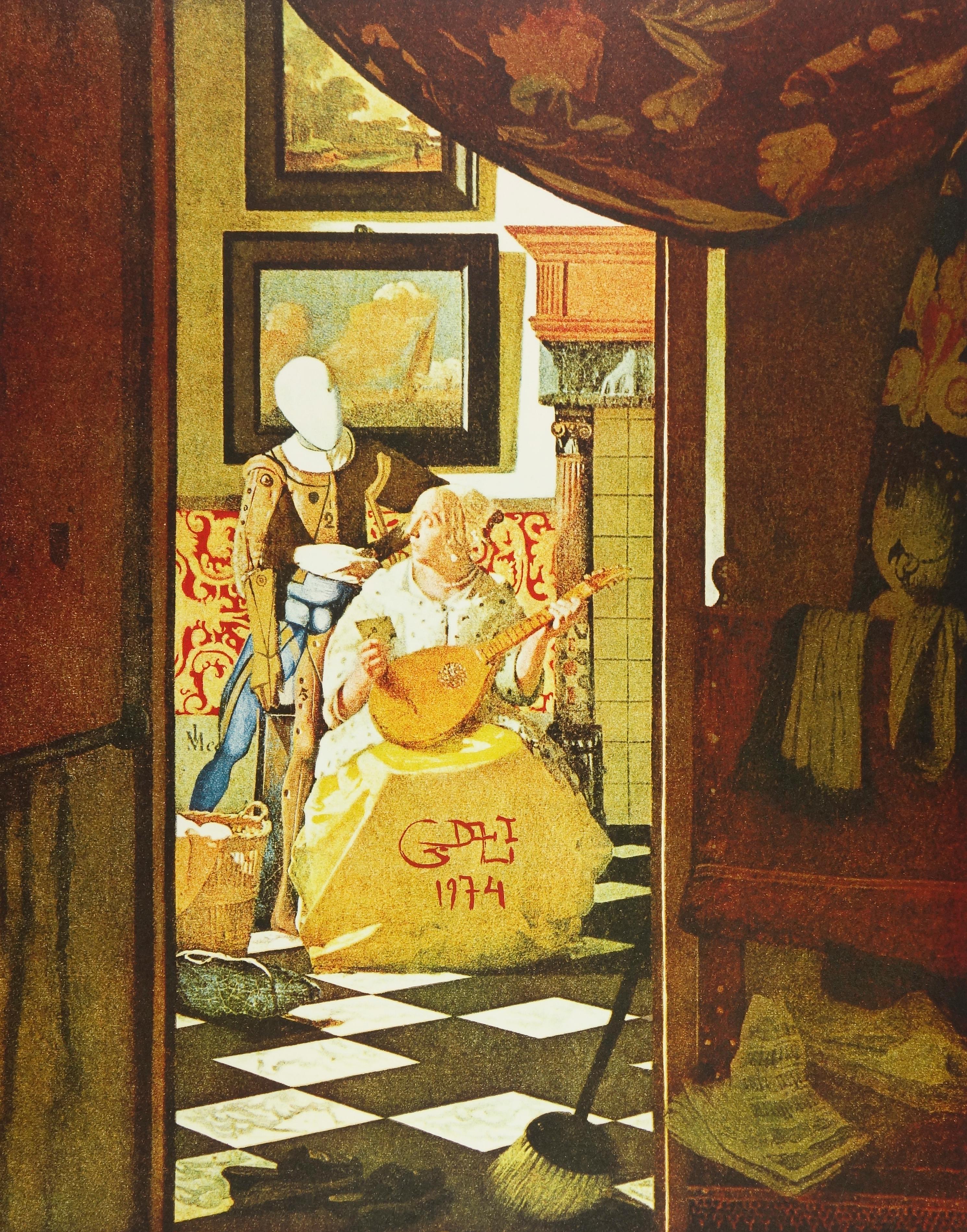 Vermeer La Lettre from Changes in Great Masterpieces - Print by Salvador Dalí