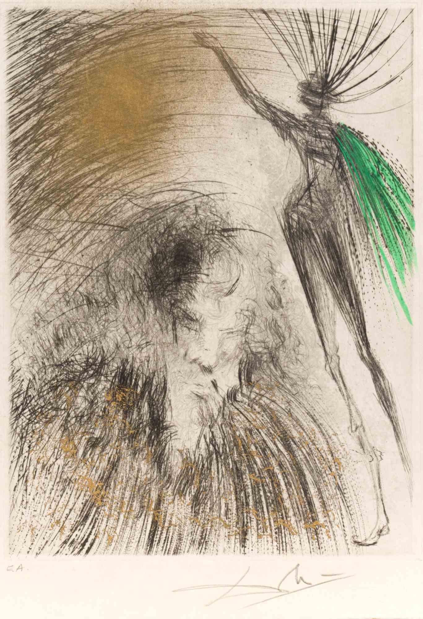 Salvador Dalí Figurative Print – Vieux Faust - Etching - 1969