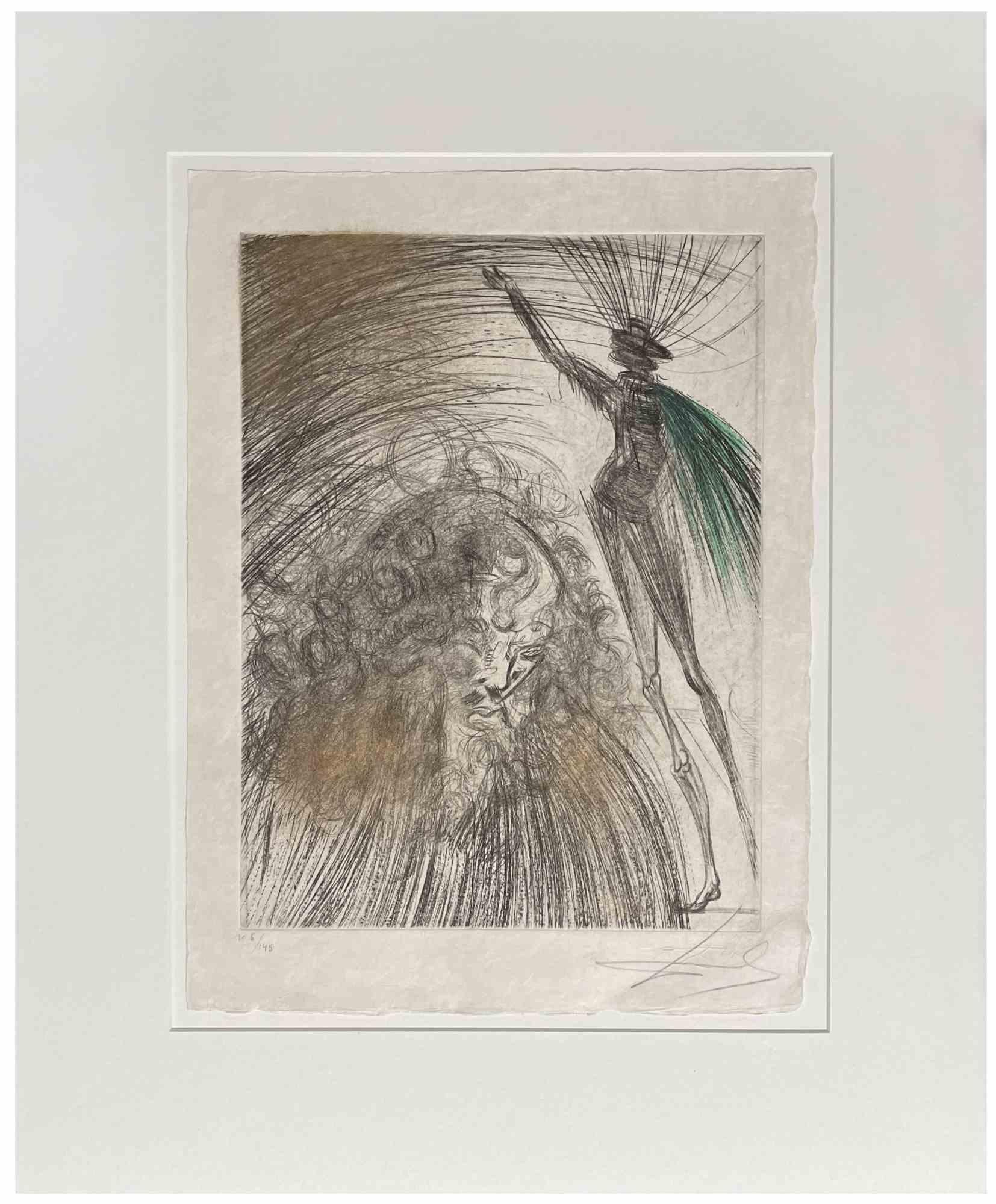 Salvador Dalí Figurative Print - Vieux Faust (Old Faust) - Etching  - 1960s