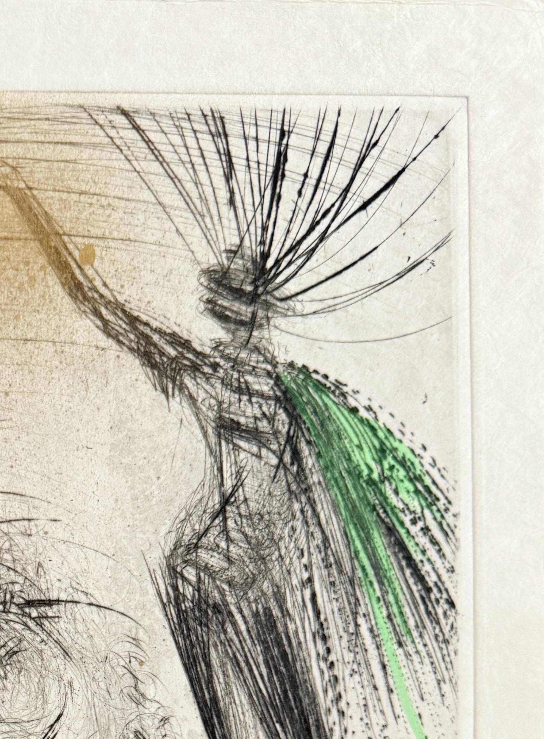 Vieux Faust (Old Faust) - Beige Print by Salvador Dalí