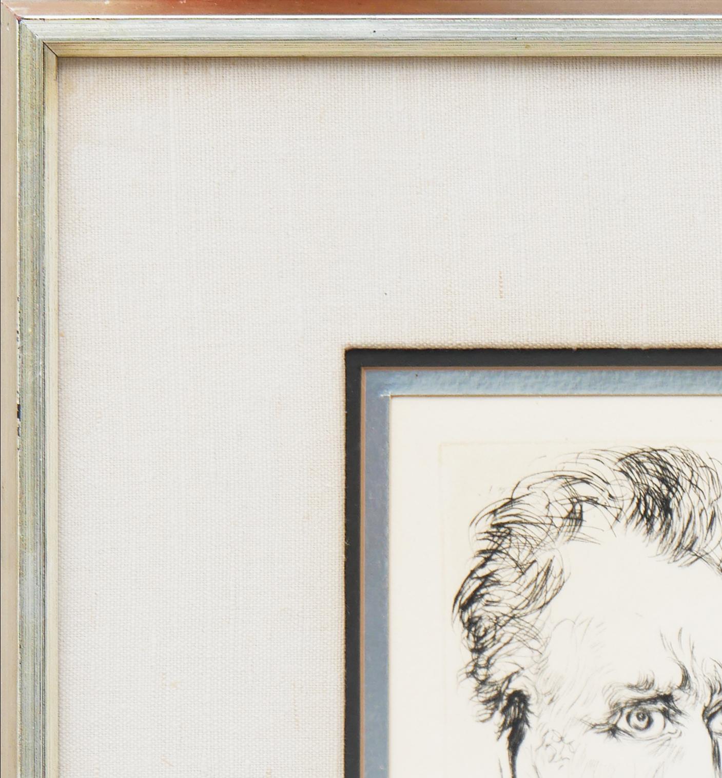 Portrait original de l'artiste Vincent van Gogh gravure à l'eau-forte pour la Guilde des collectionneurs - Moderne Print par Salvador Dalí