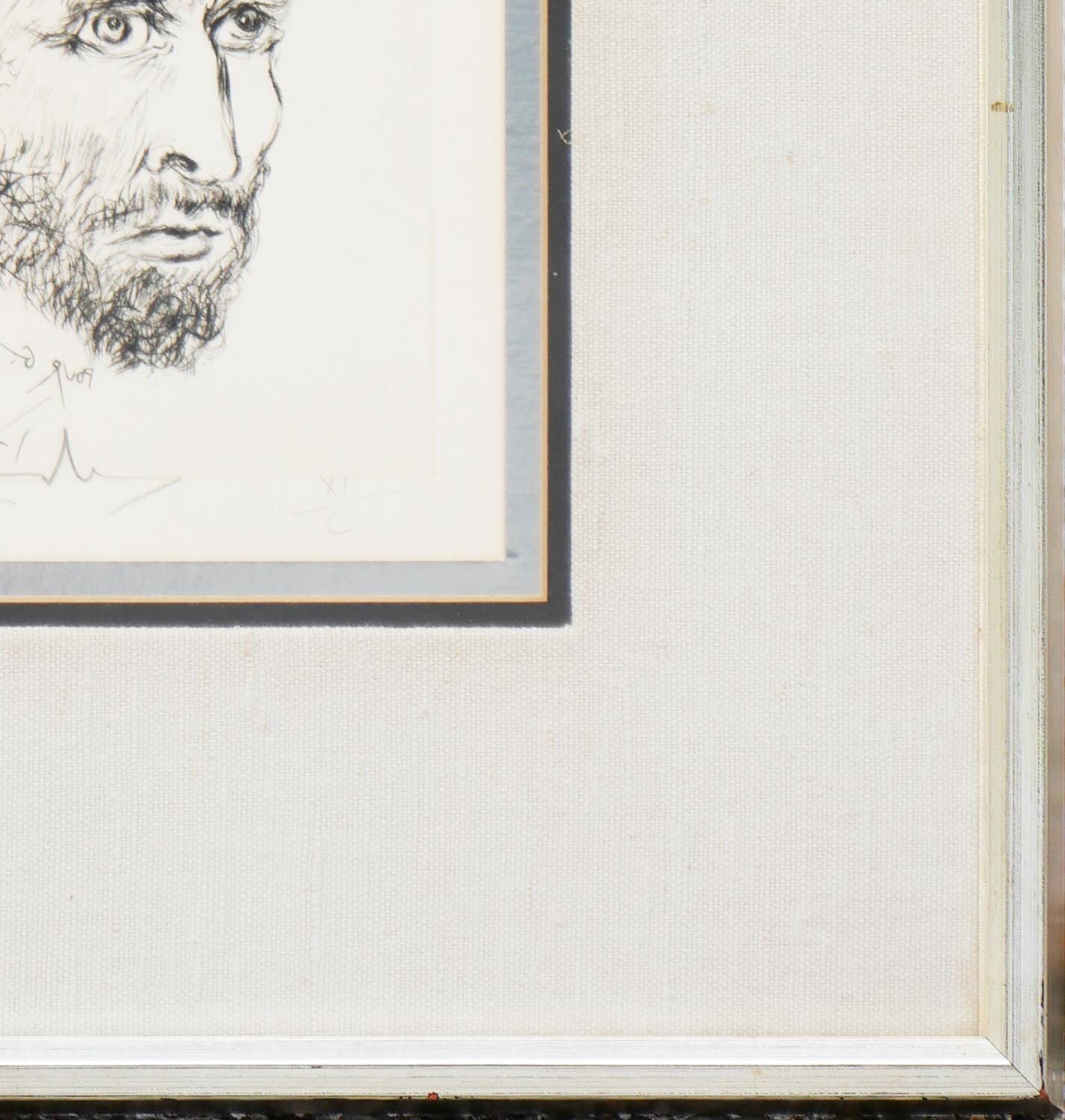 Portrait original de l'artiste Vincent van Gogh gravure à l'eau-forte pour la Guilde des collectionneurs 1