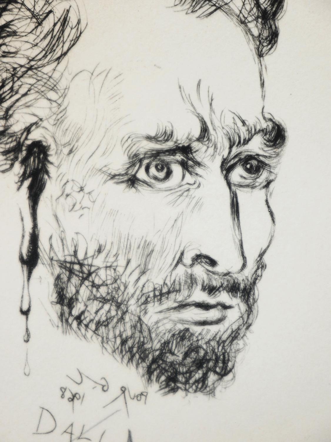 Portrait original de l'artiste Vincent van Gogh gravure à l'eau-forte pour la Guilde des collectionneurs 4