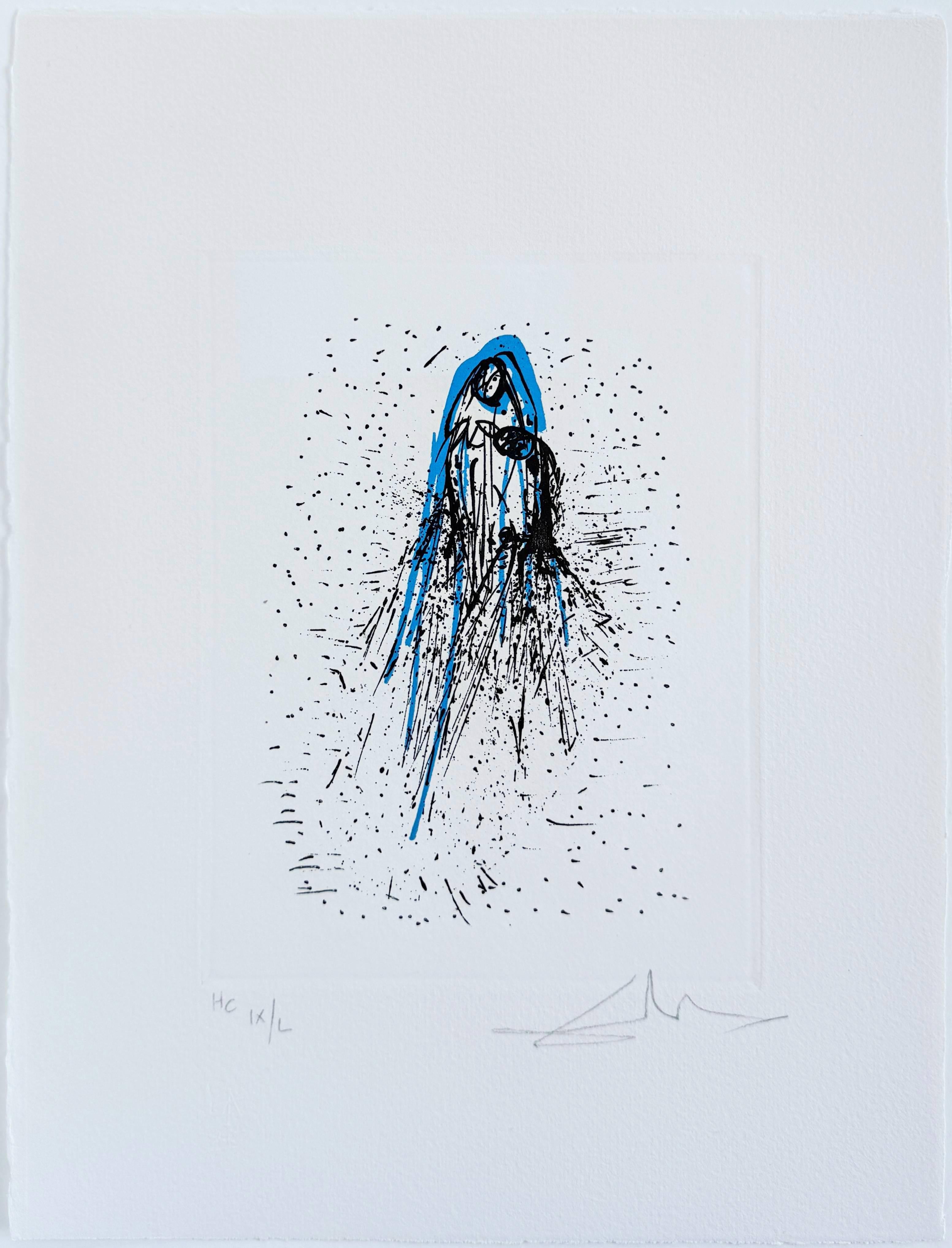 Virgo - Gray Print by Salvador Dalí