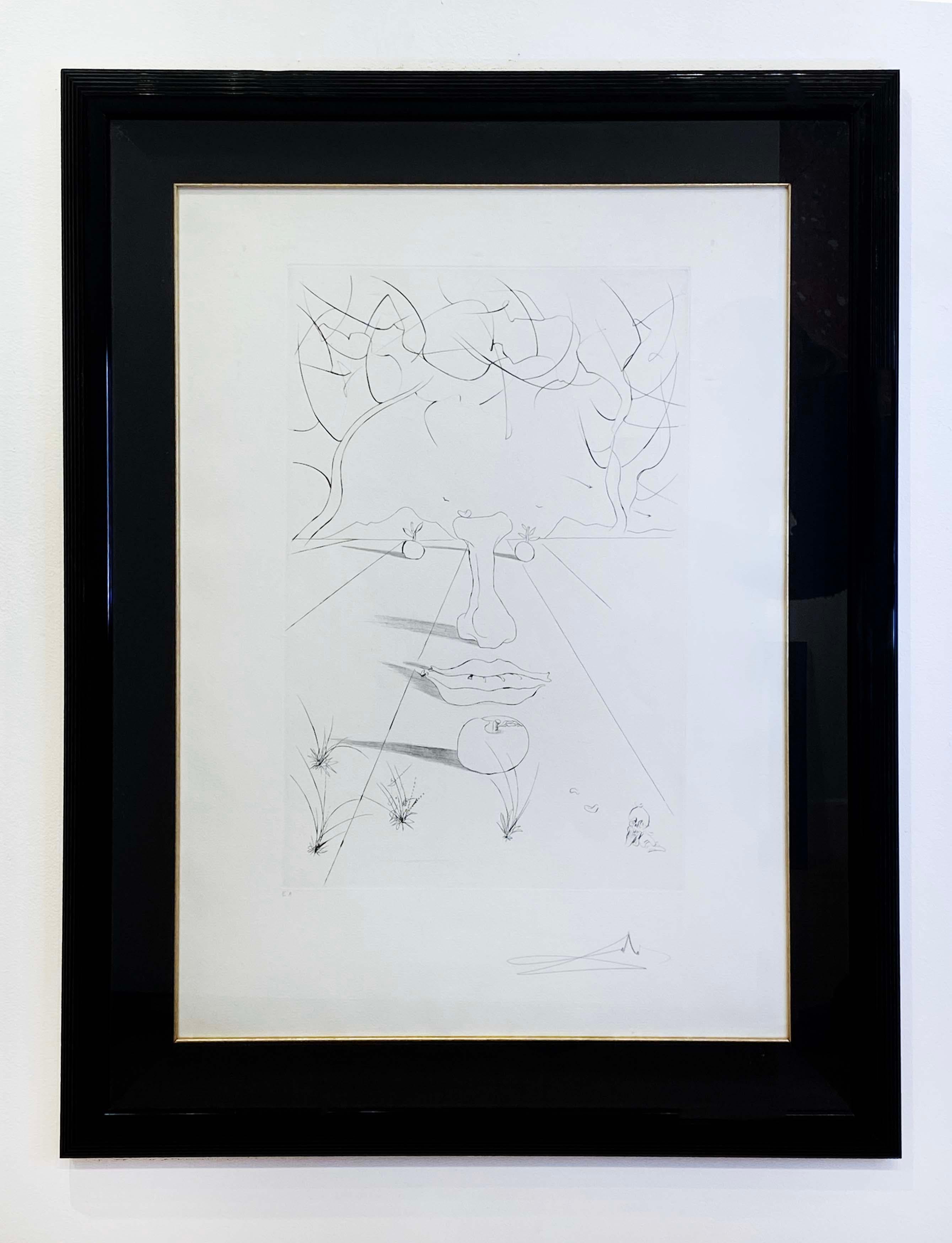 Artist:  Dali, Salvador
Title:  Visage Surrealiste
Series:  Aurelia
Date:  1972
Medium:  Engraving
Unframed Dimensions: 29.92