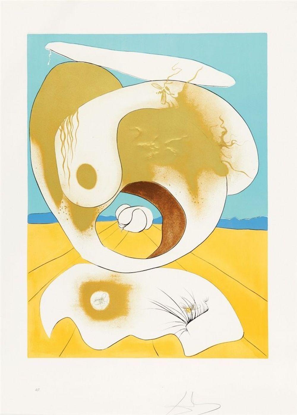 Salvador Dalí Print - Vision Planetaire et Scatologique - from La Conquête du Cosmos - S. Dalì - 1974