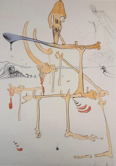 Visions de Quevedo Paysage avec Squelette