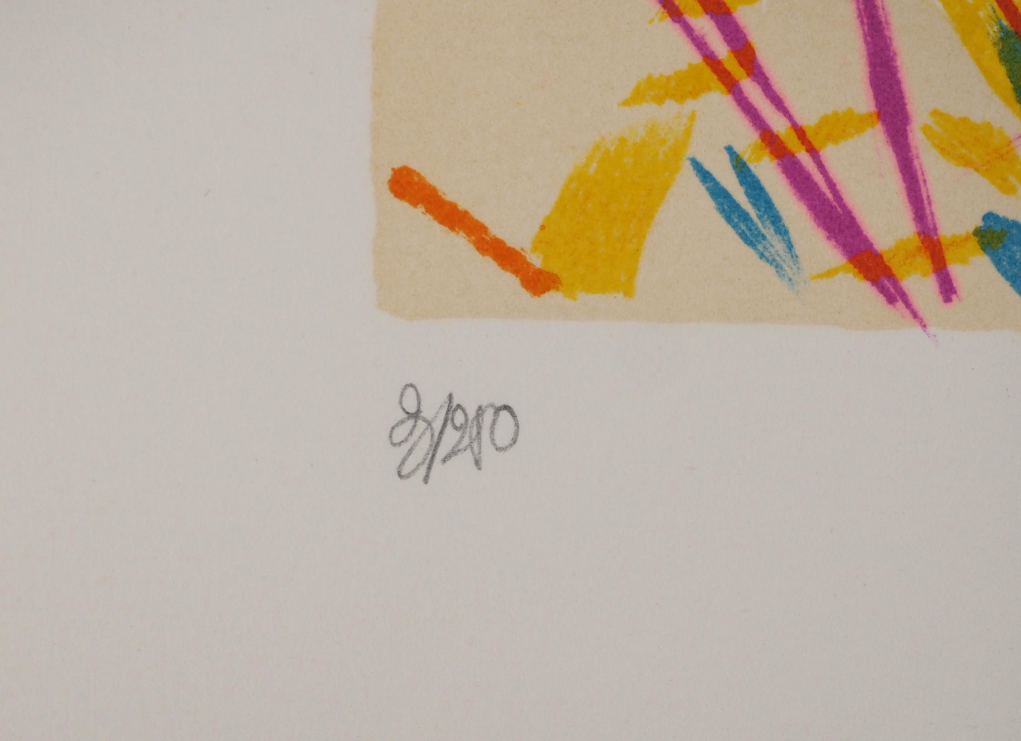 Vitraux : Without Time (Molt Clocks) - Original Lithograph Signed (Field #74-5L) 3