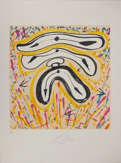 Vitraux : Without Time (Molt Clocks) - Original Lithograph Signed (Field #74-5L)