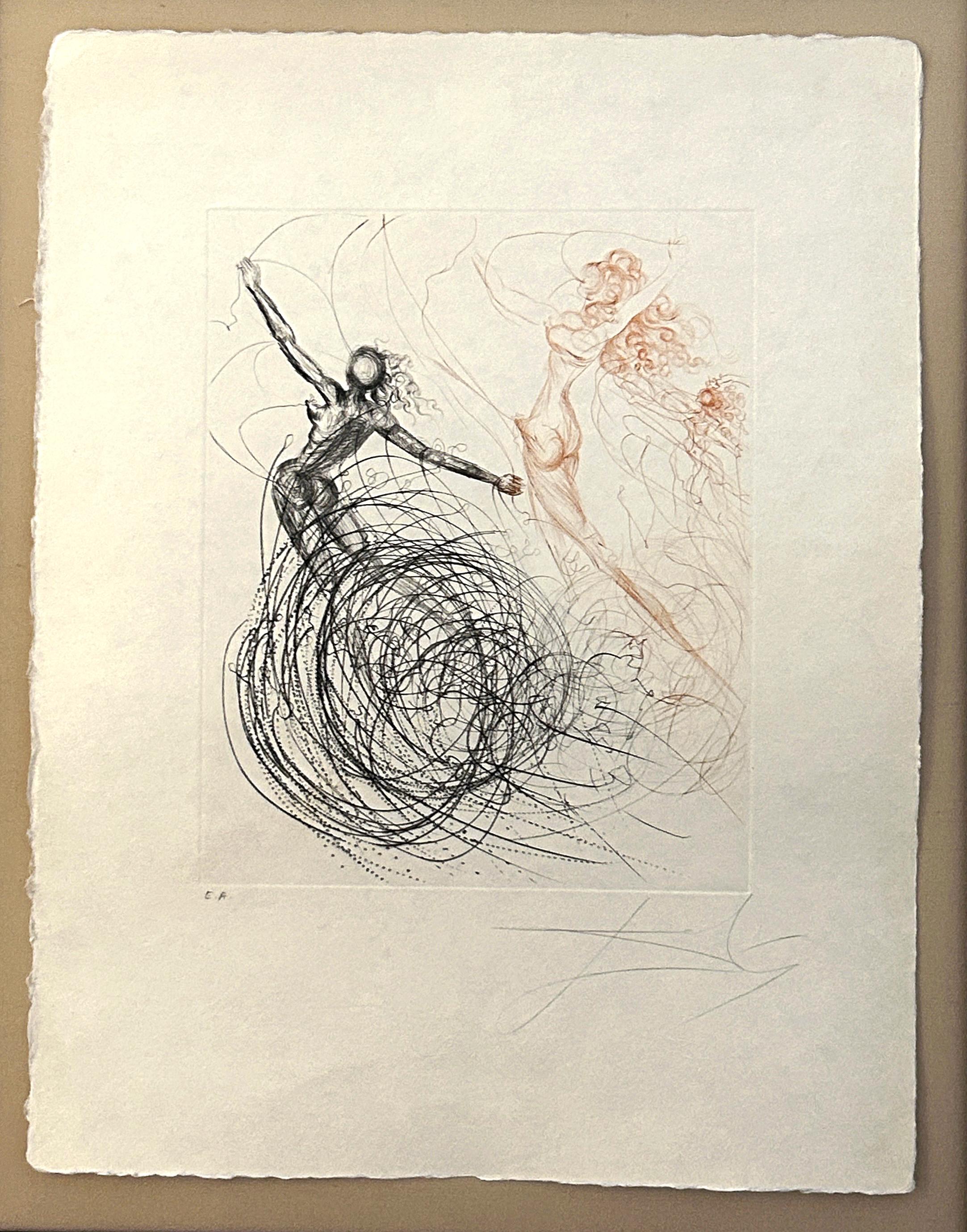 Donna con le onde da The Hippies Suite - Print di Salvador Dalí
