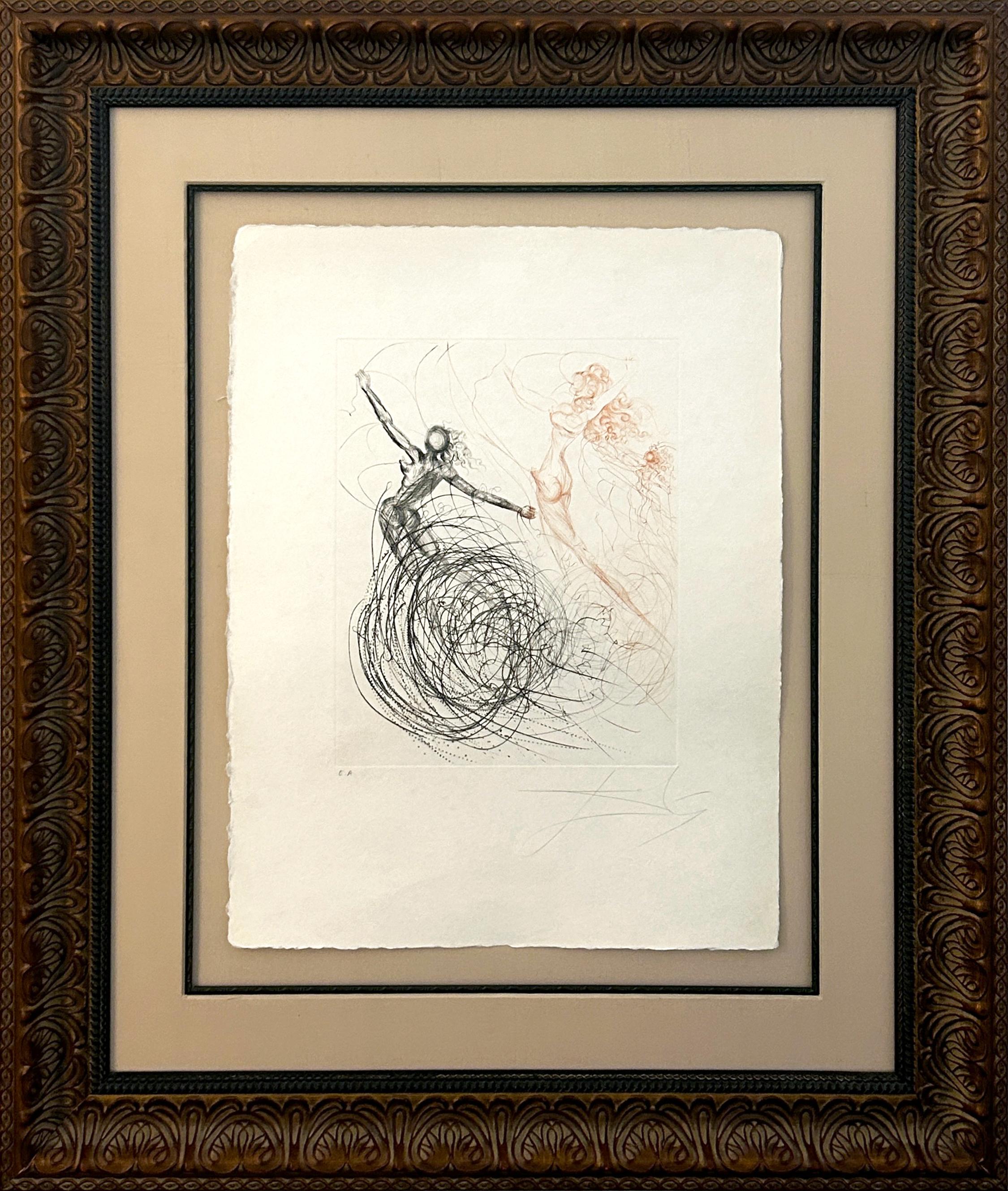 Donna con le onde da The Hippies Suite - Print Contemporaneo di Salvador Dalí