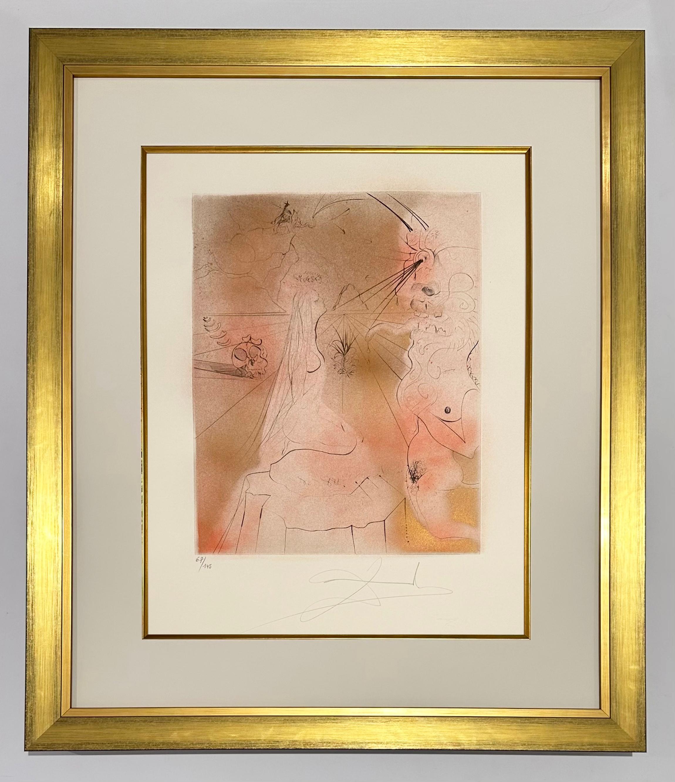Donna con cuscino, da The Hippies - Print di Salvador Dalí