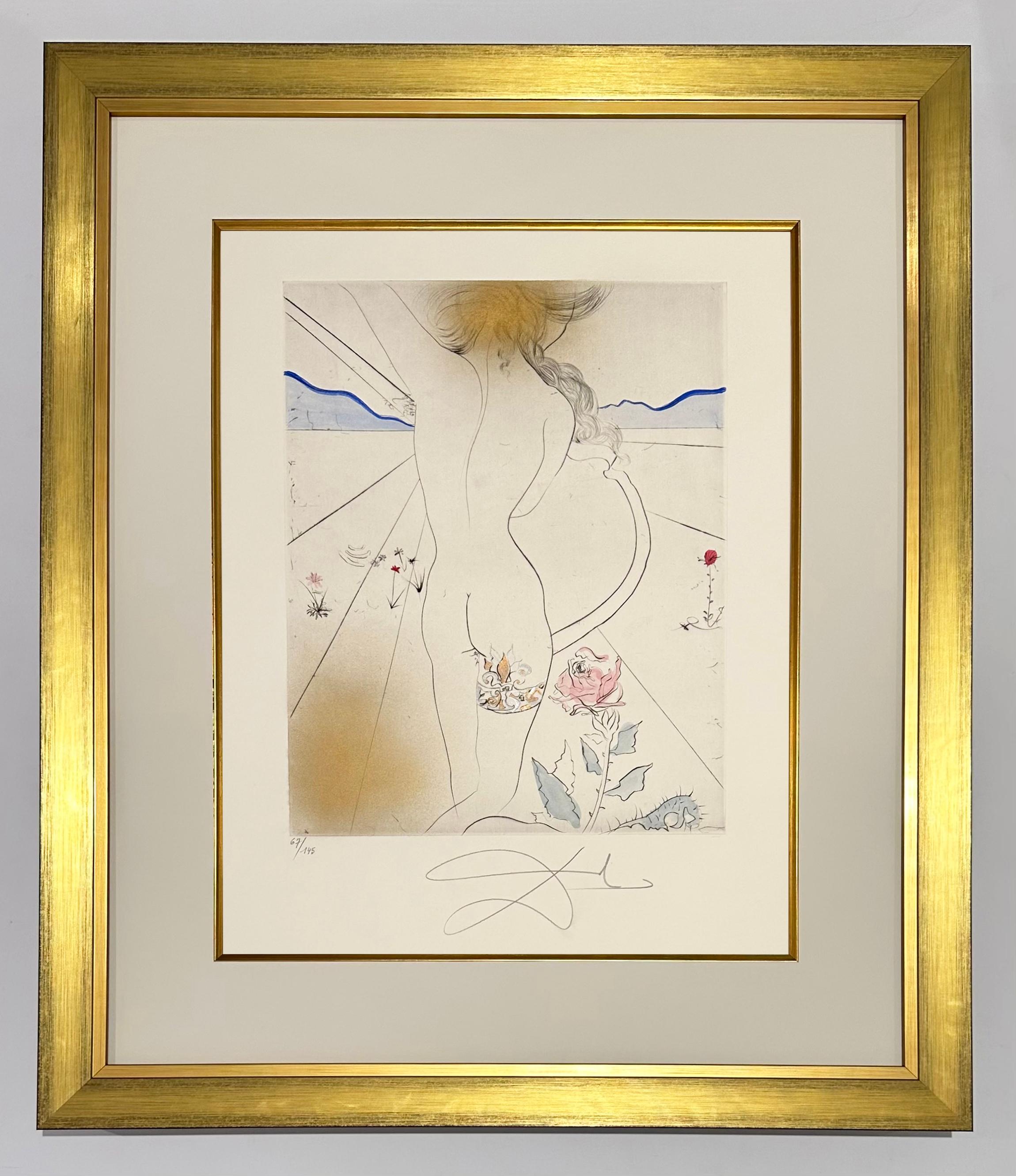 Mujer con liga, de Los Hippies - Print de Salvador Dalí
