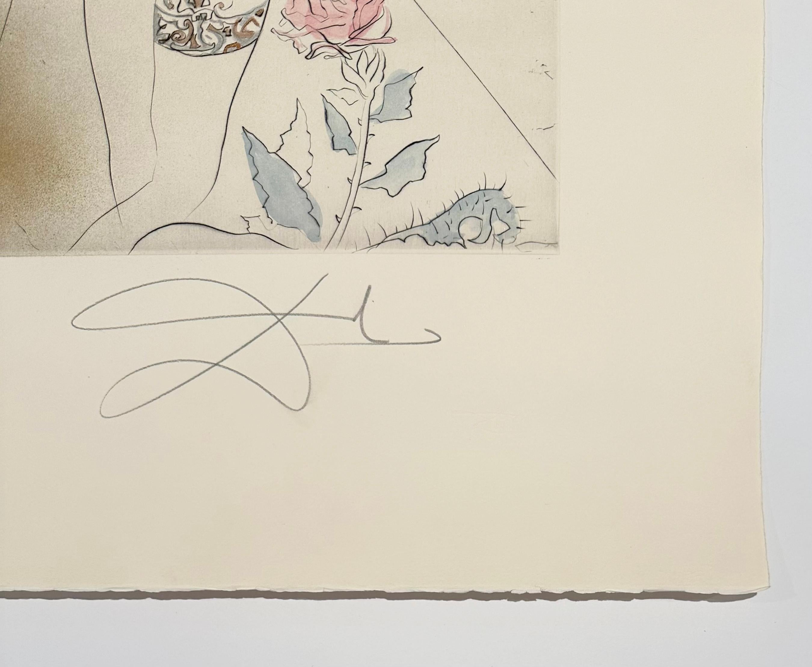 Mujer con liga, de Los Hippies - Print Surrealista de Salvador Dalí