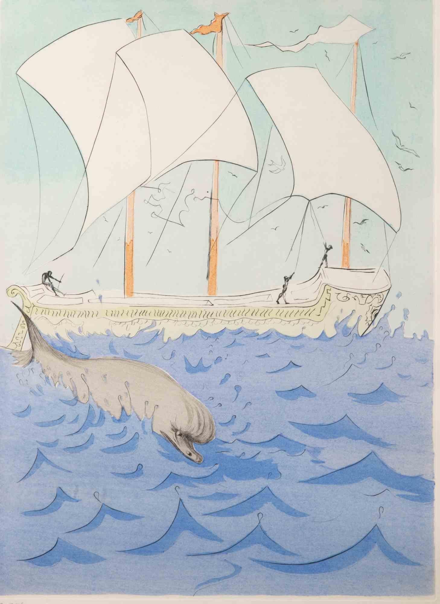 Zebulun - Acquaforte e puntasecca 1973 - Print di Salvador Dalí