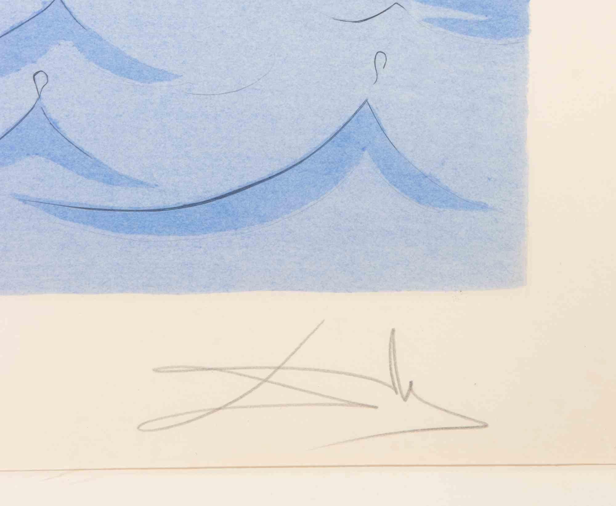 Zebulun - Acquaforte e puntasecca 1973 - Figurative Print Grigio di Salvador Dalí