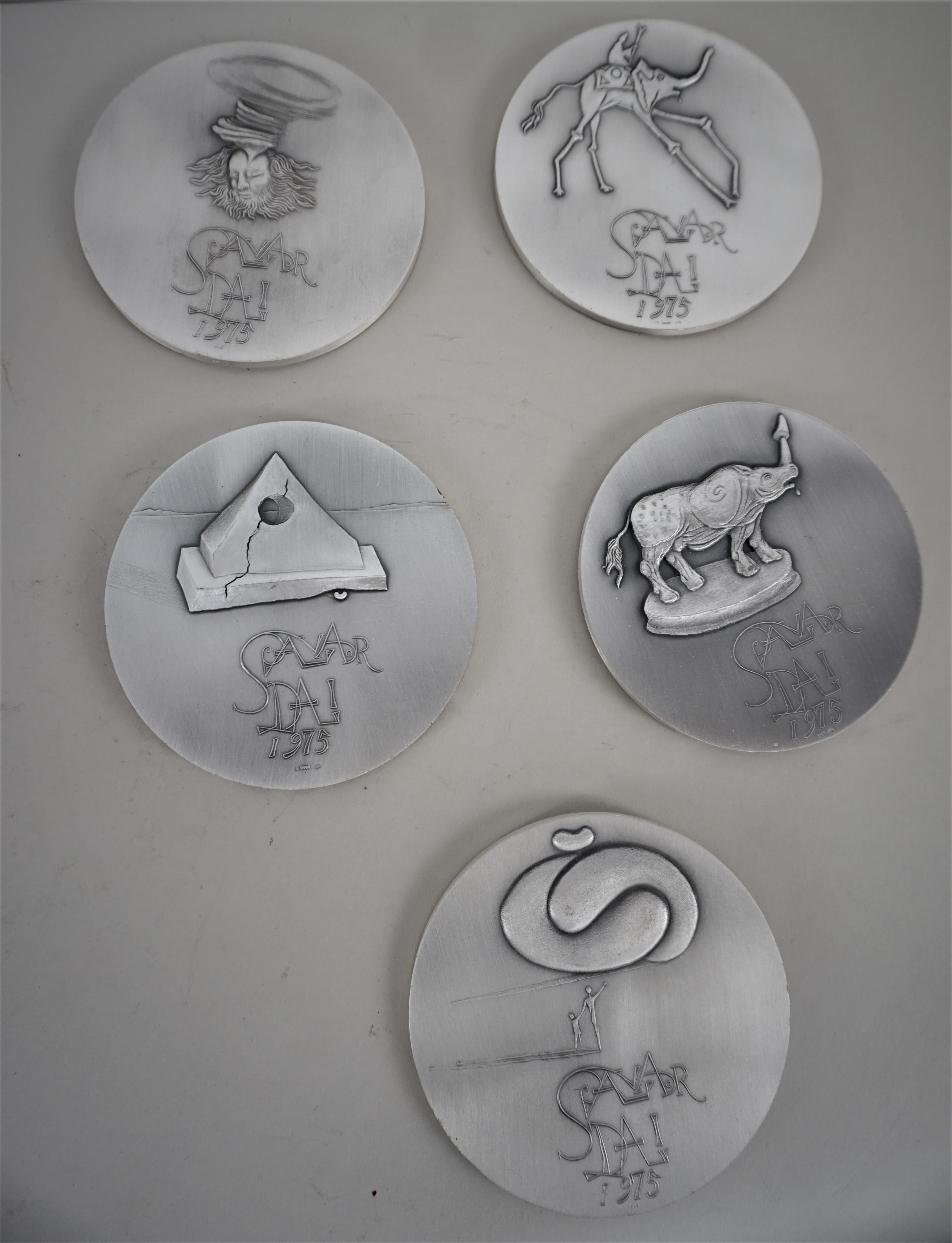 Spanish Salvador Dali Pure Silver Medals/Coins of Ten Commandments For Sale