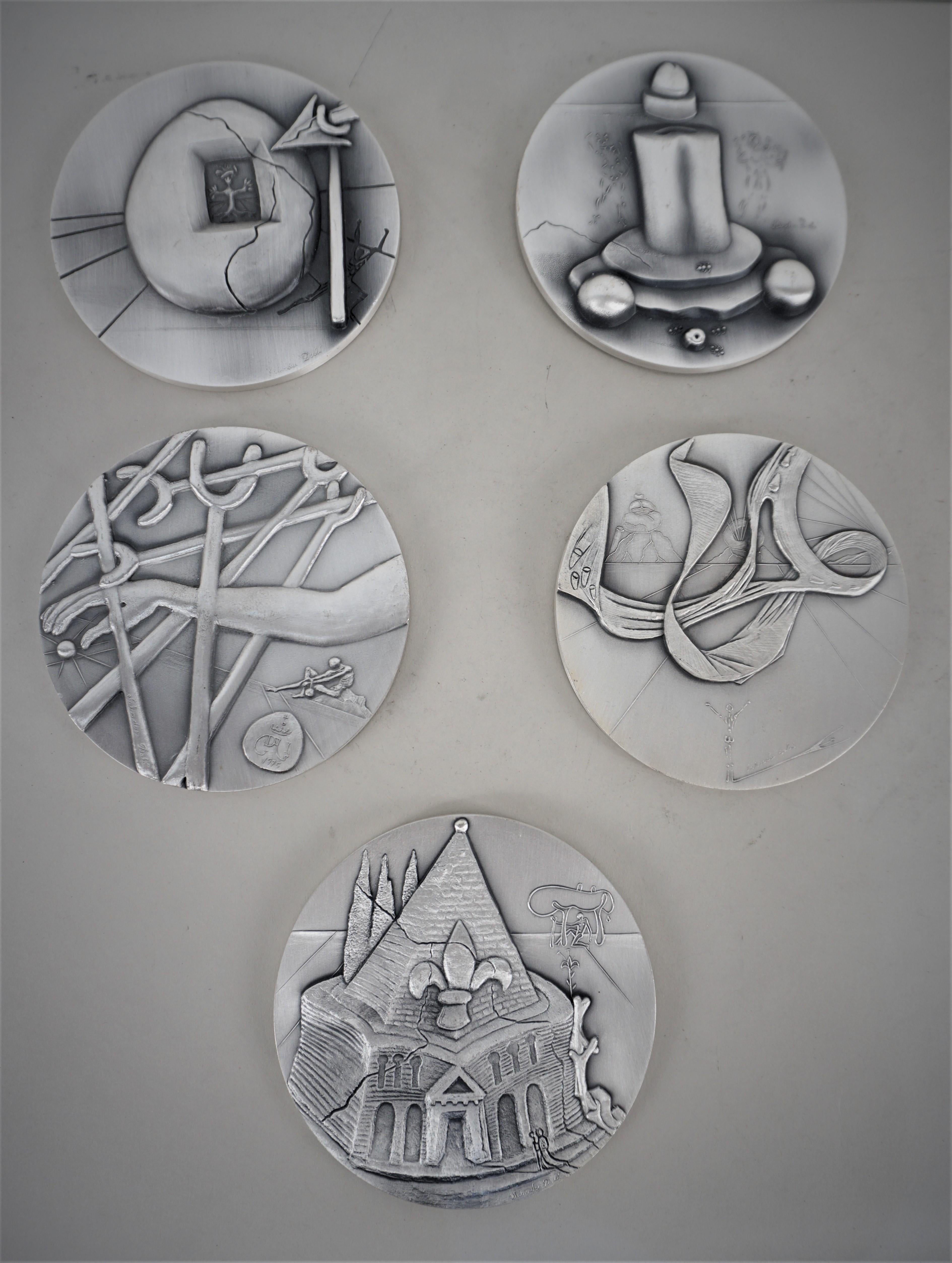 Salvador Dali Pure Silver Medals/Coins of Ten Commandments For Sale 2