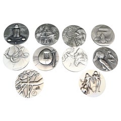 Salvador Dali Pure Silver Medals/Coins of Ten Commandments 
