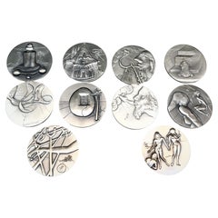 Salvador Dali Pure Silver Medals/Coins of Ten Commandments