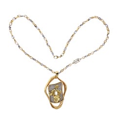 Salvador Dali Rare Limited Edition Diamond Gold Pendant Necklace #5 of 6 Made