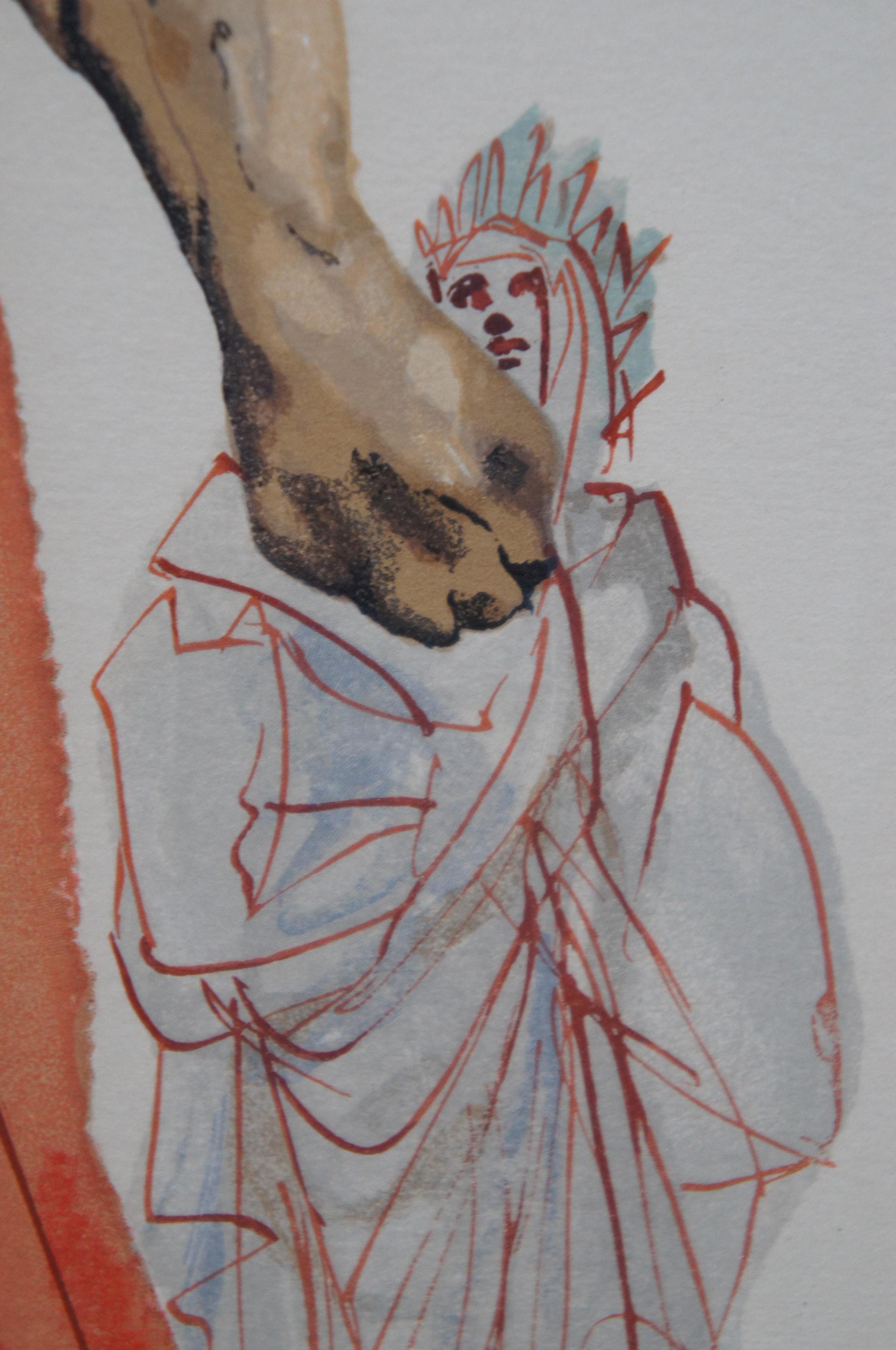 Salvador Dali Reproches de Virgile Divine Comedy Woodcut Engraving Purgatory 5