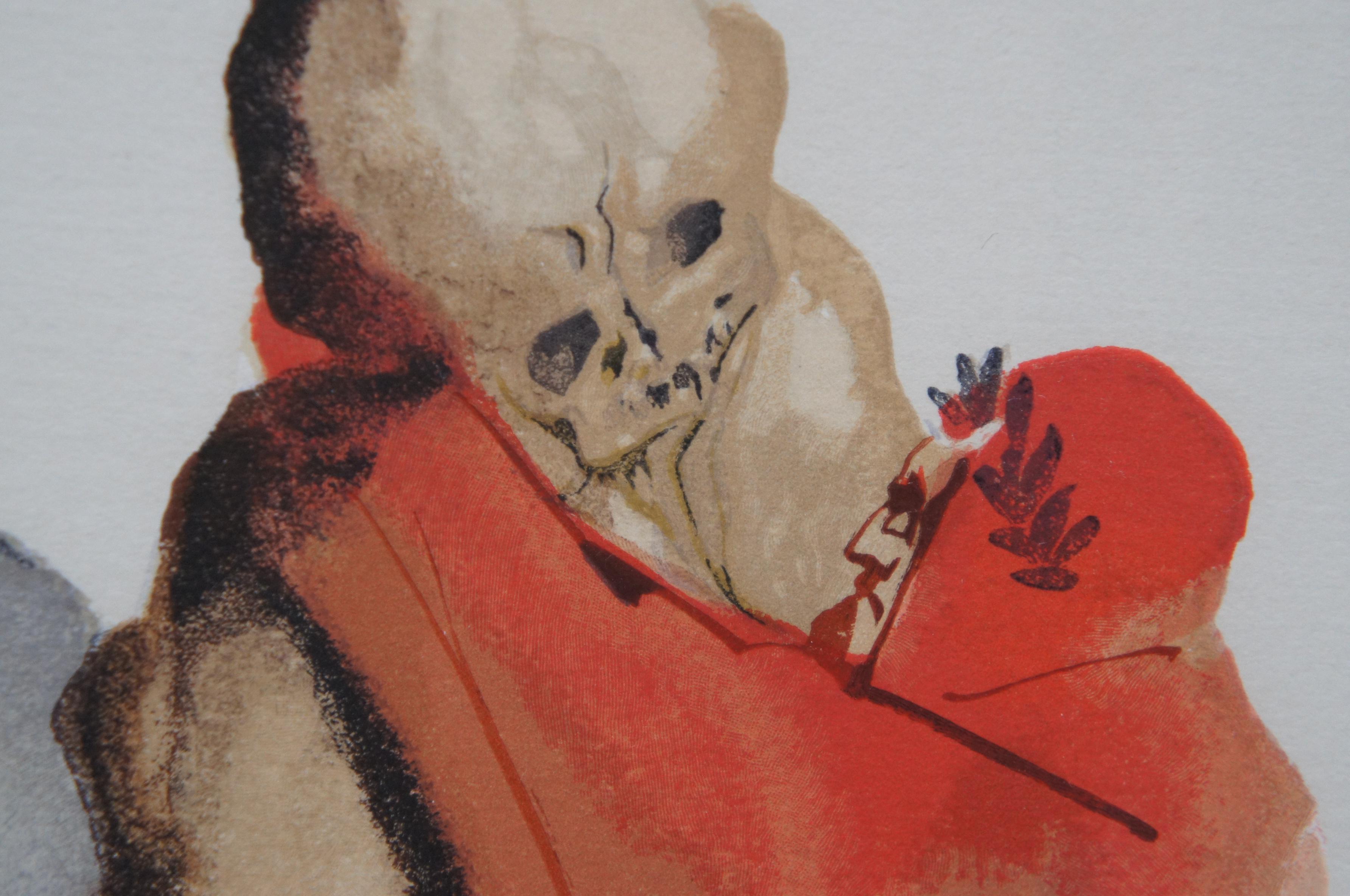 Salvador Dali Reproches de Virgile Divine Comedy Woodcut Engraving Purgatory 6