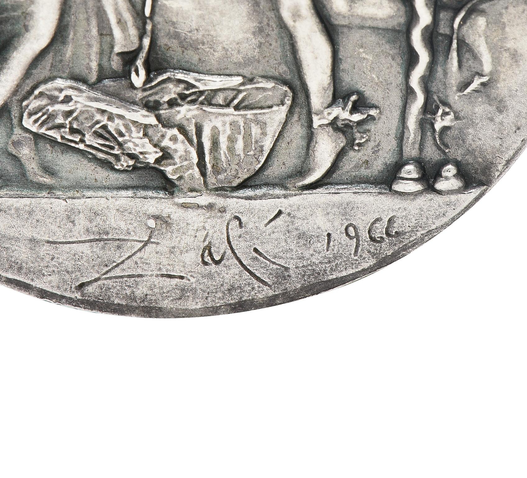 Salvador Dali Ruby 18 Karat Gold Silver Dionysus Athena Flip Coin Pendant 4