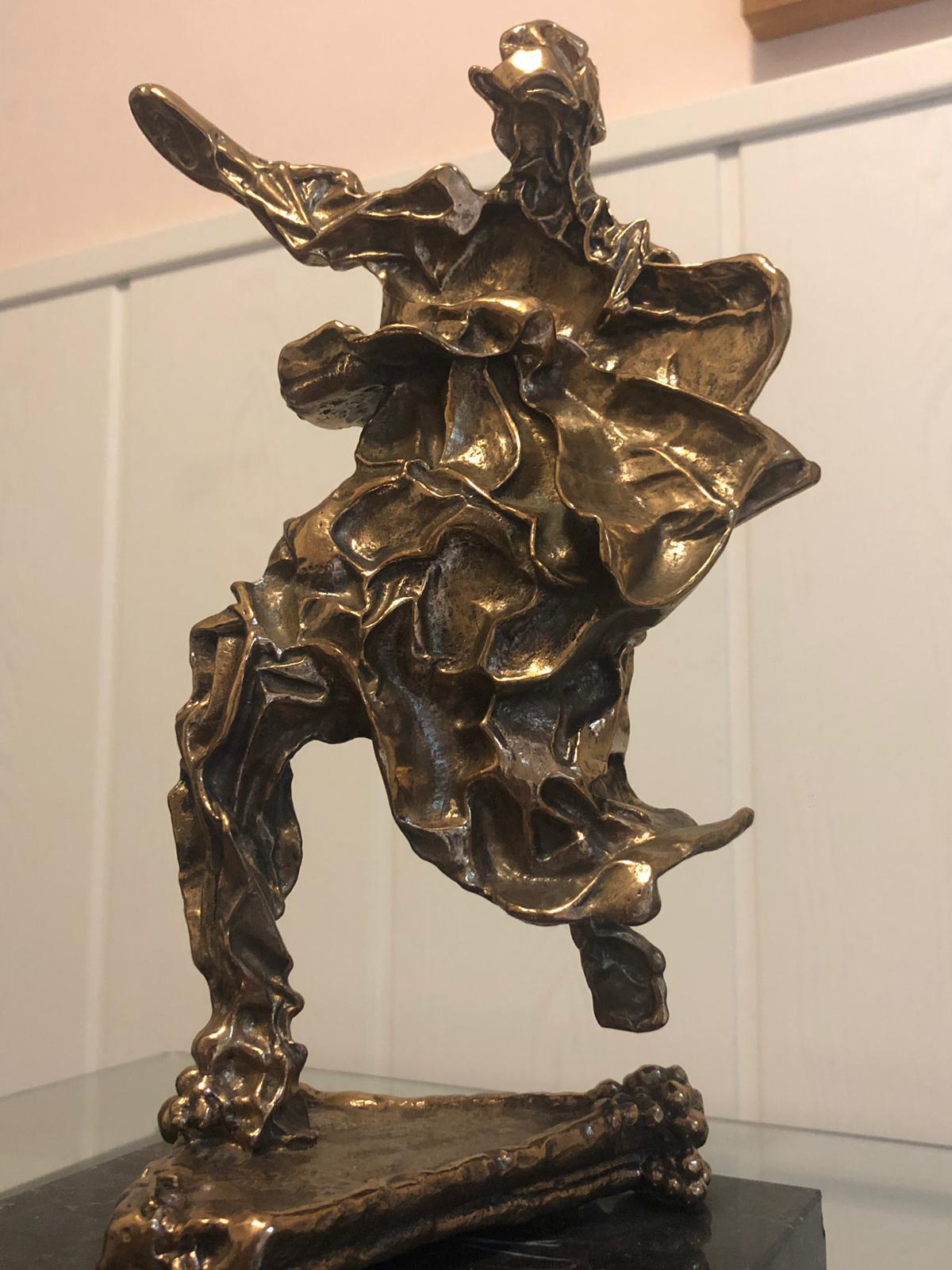 Alma de Quijote-Bronze sculpture numbered BEL 3/300 - Gold Figurative Sculpture by Salvador Dalí