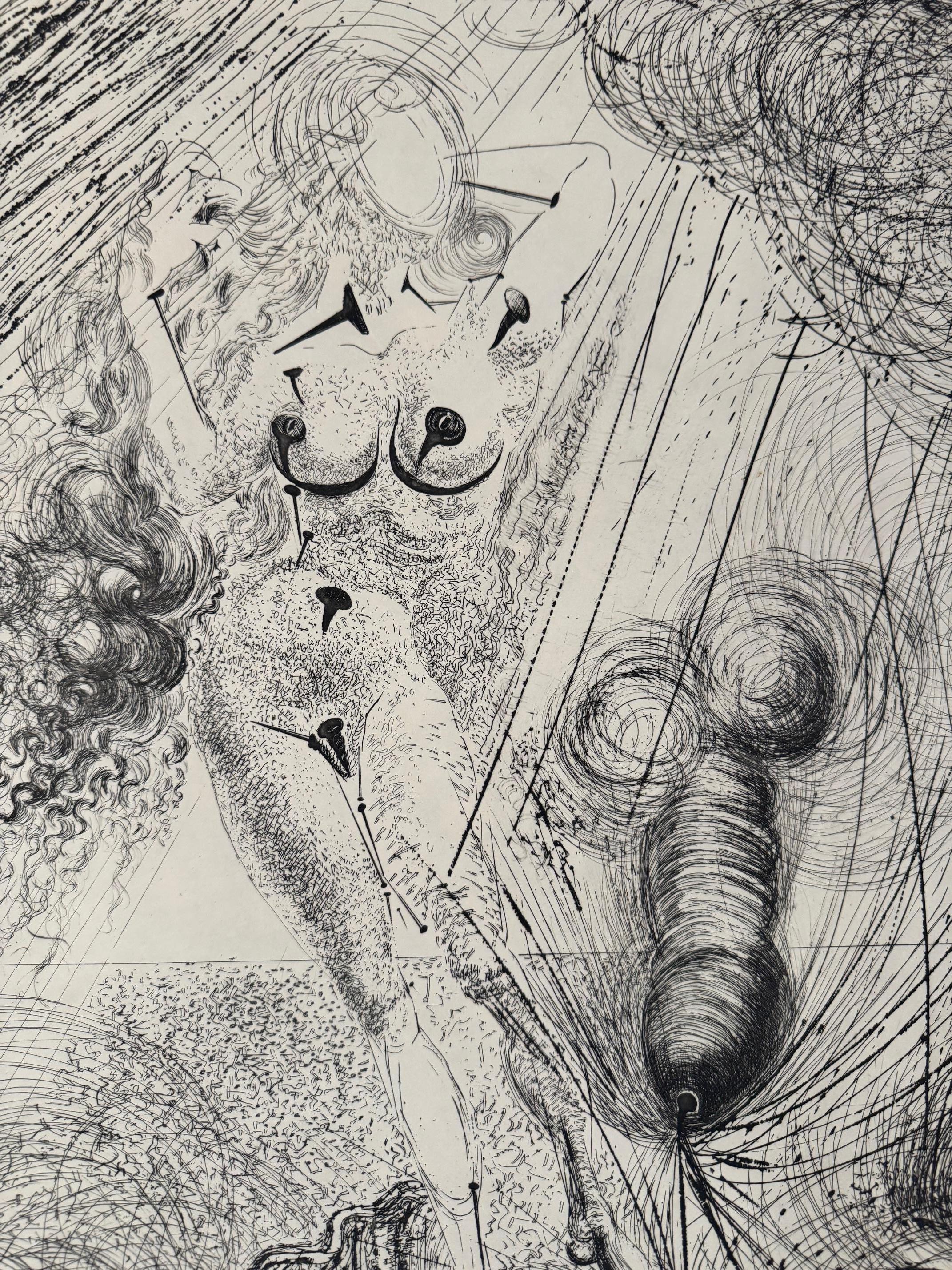 Aphrodite - Originalradierung von Salvador Dalí Surrealismus trifft Mythologie im Angebot 5